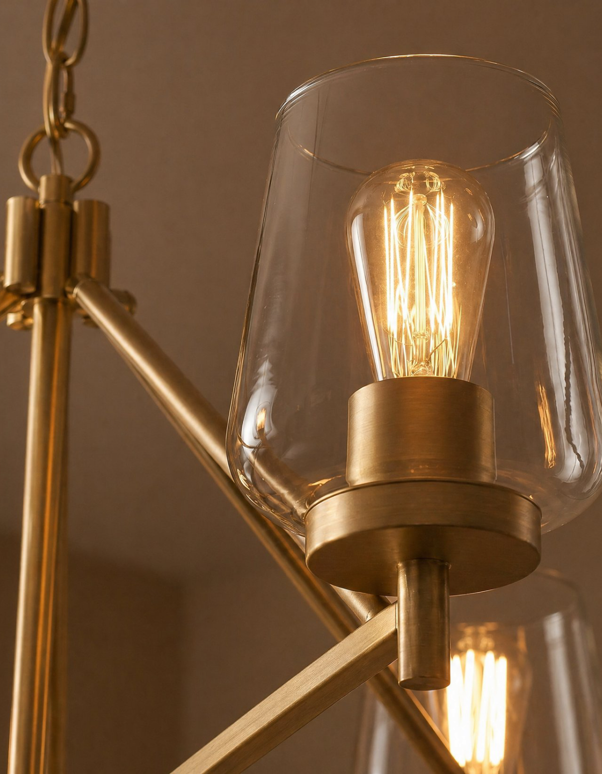 GILA 3-Light Chandelier - Satin Gold#Finish_Satin Gold
