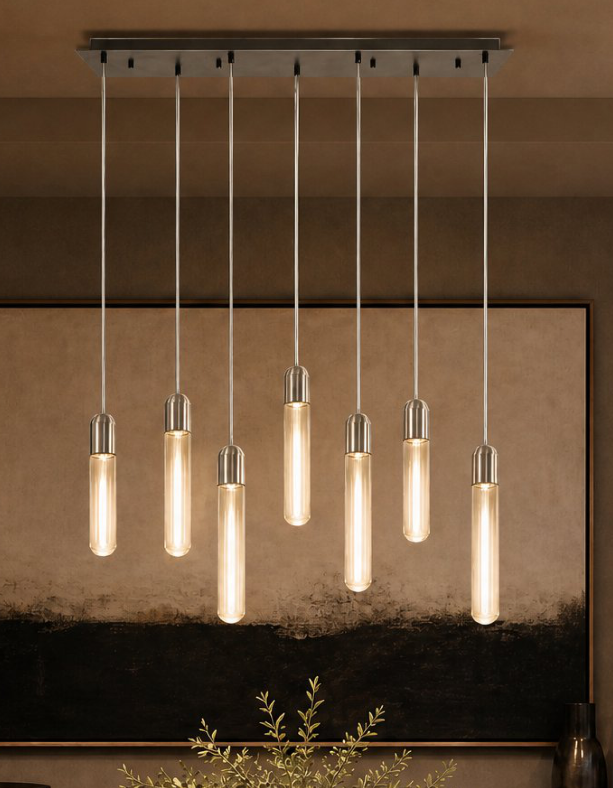 Hawthorne 7-Light Pendant - HWTHN-MLP7-47-BKSM