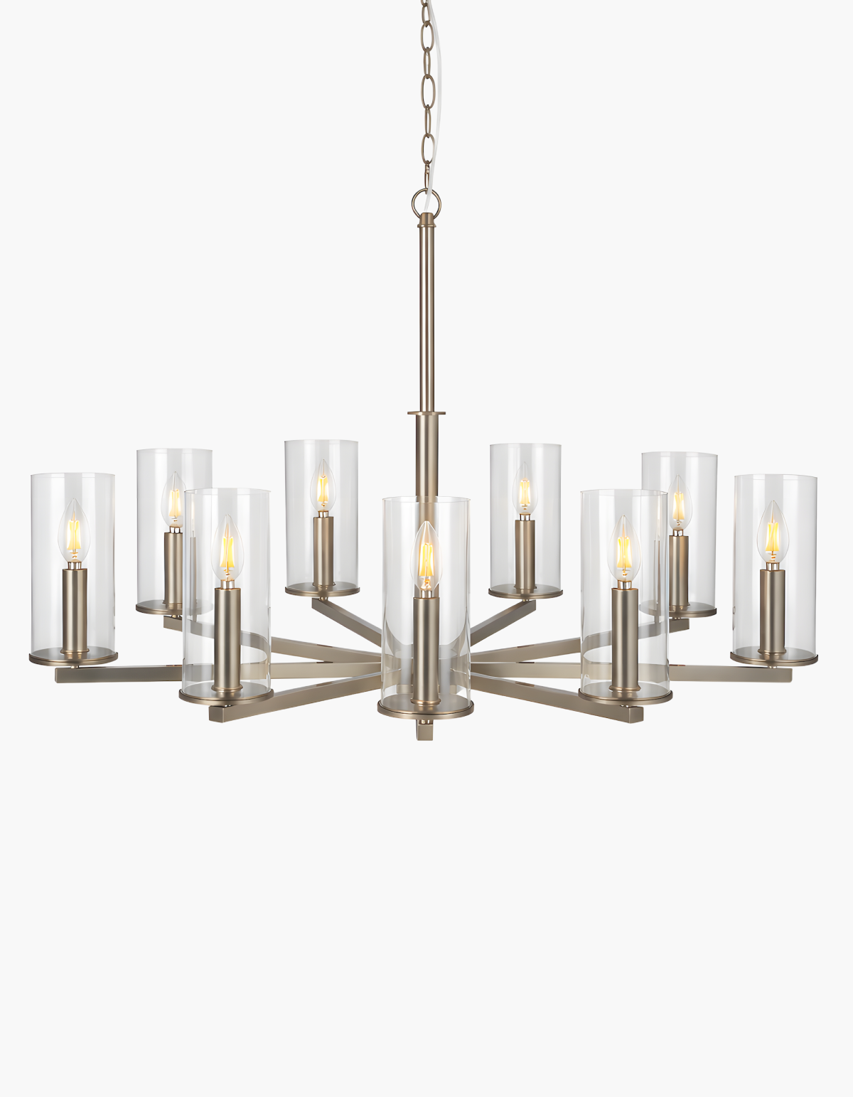 Aurelia 9-Light Chandelier - Brushed Nickel#Finish_Brushed Nickel
