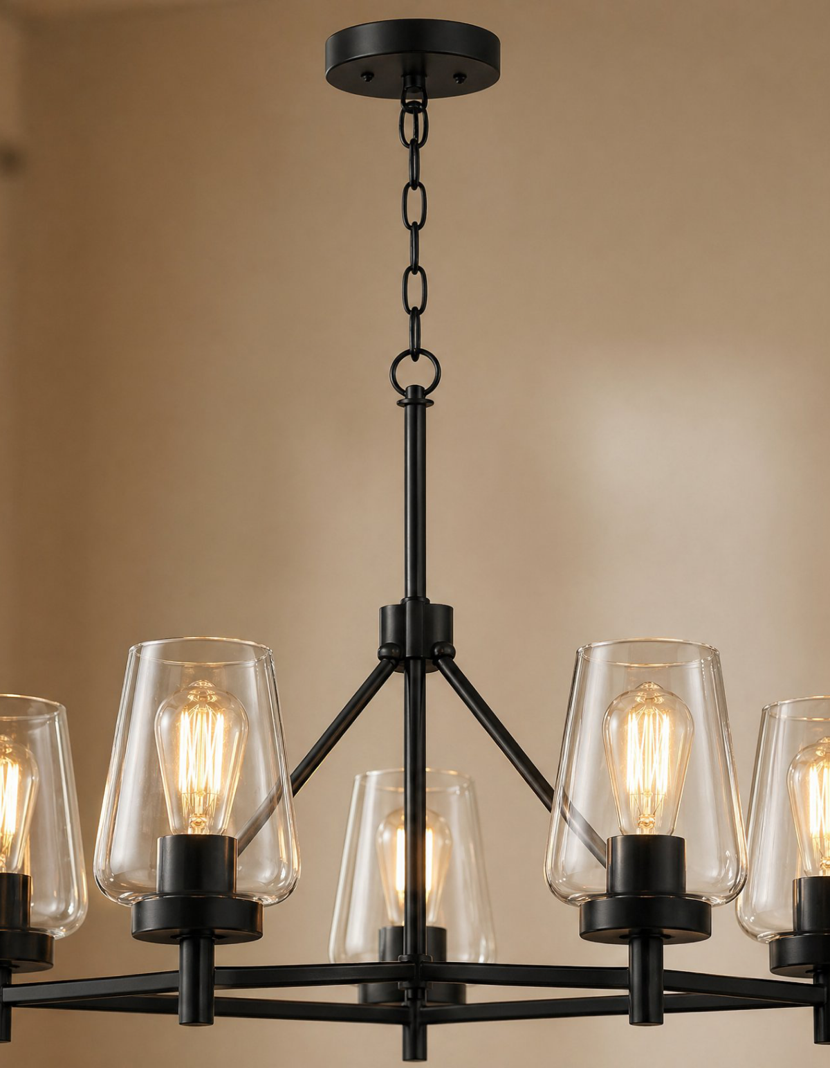 GILA 5-Light Chandelier - Black#Finish_Black