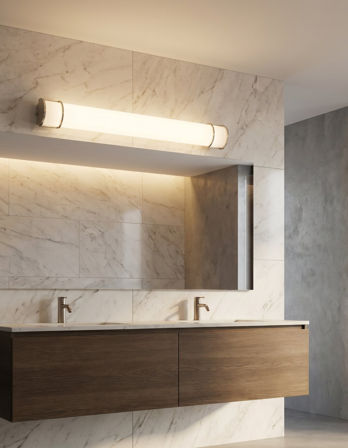 DAWN 48" LED Linear Vanity - Brushed Nickel#Finish_Brushed Nickel