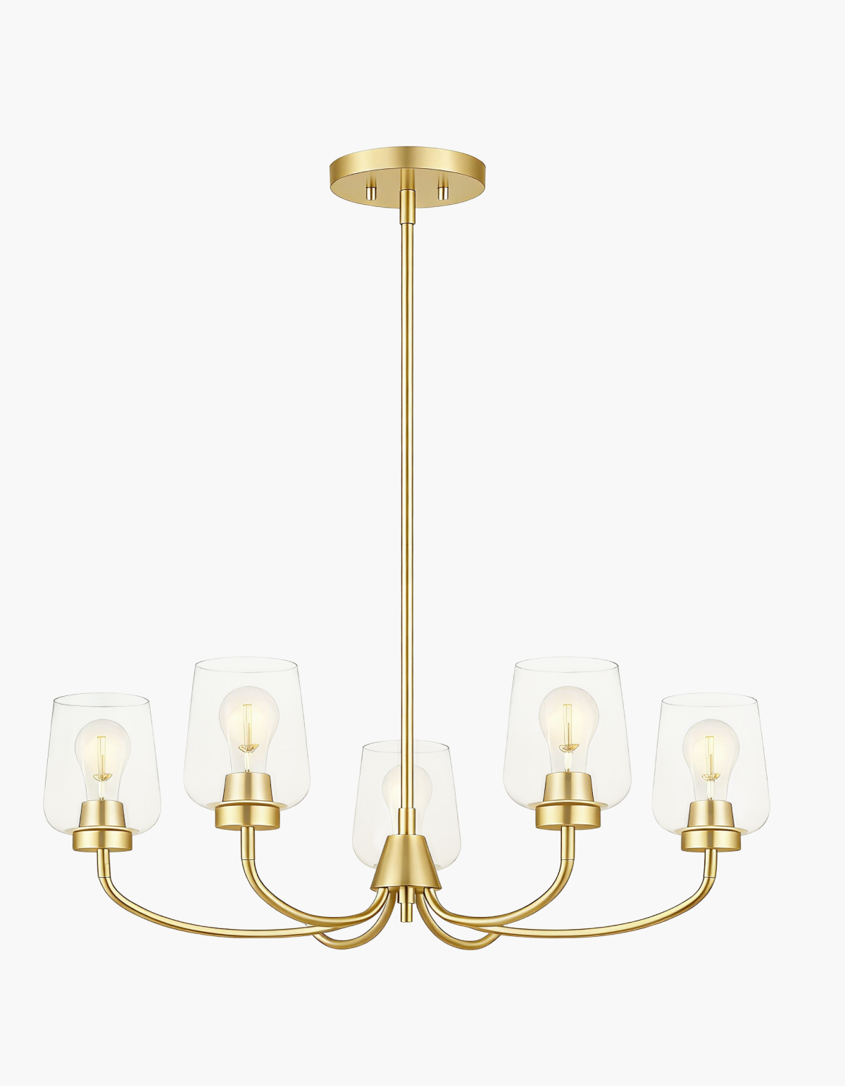 GILA 5-Light Ring Chandelier - Satin Gold#Finish_Satin Gold