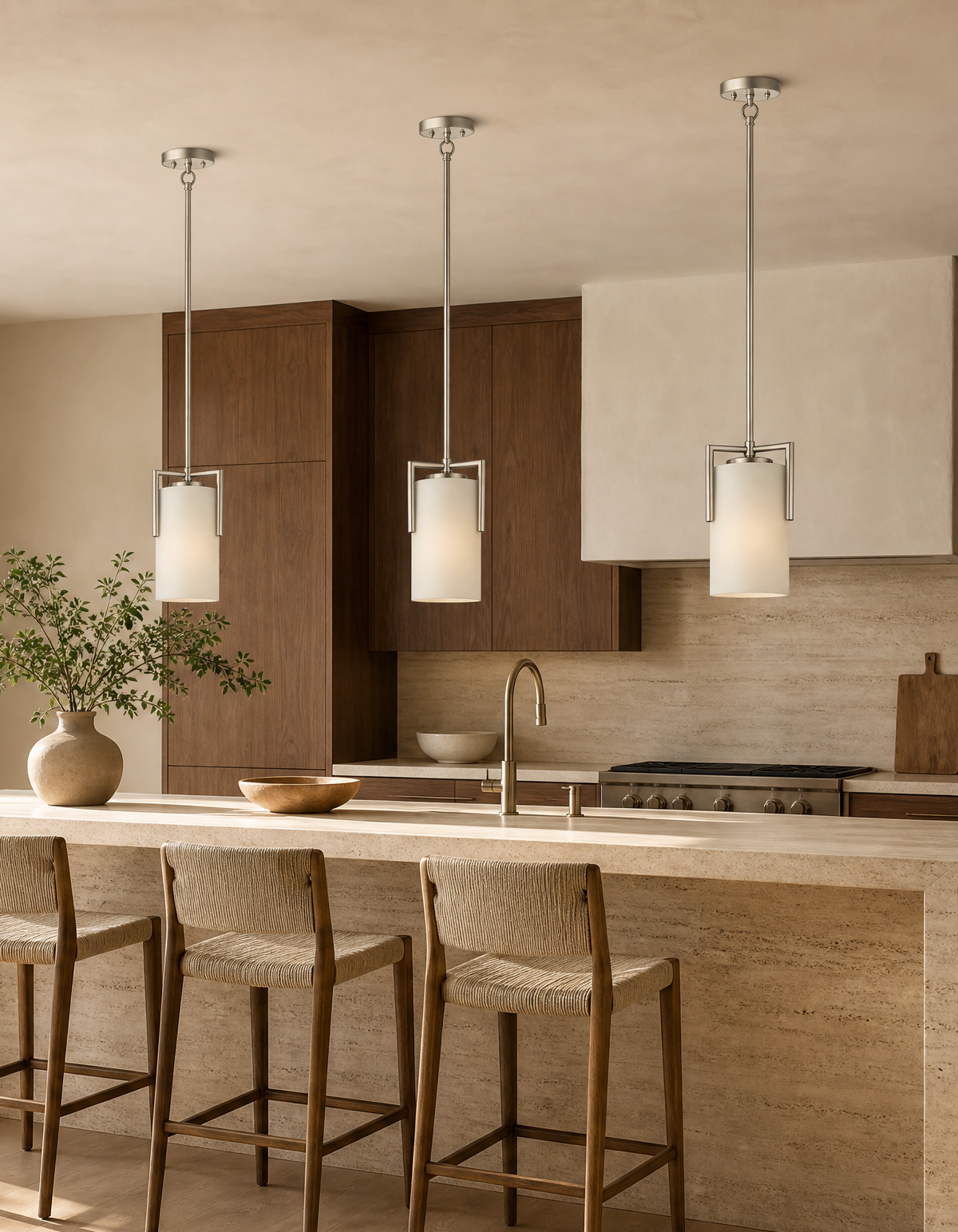 Bella Single Pendant - Brushed Nickel#Finish_Brushed Nickel