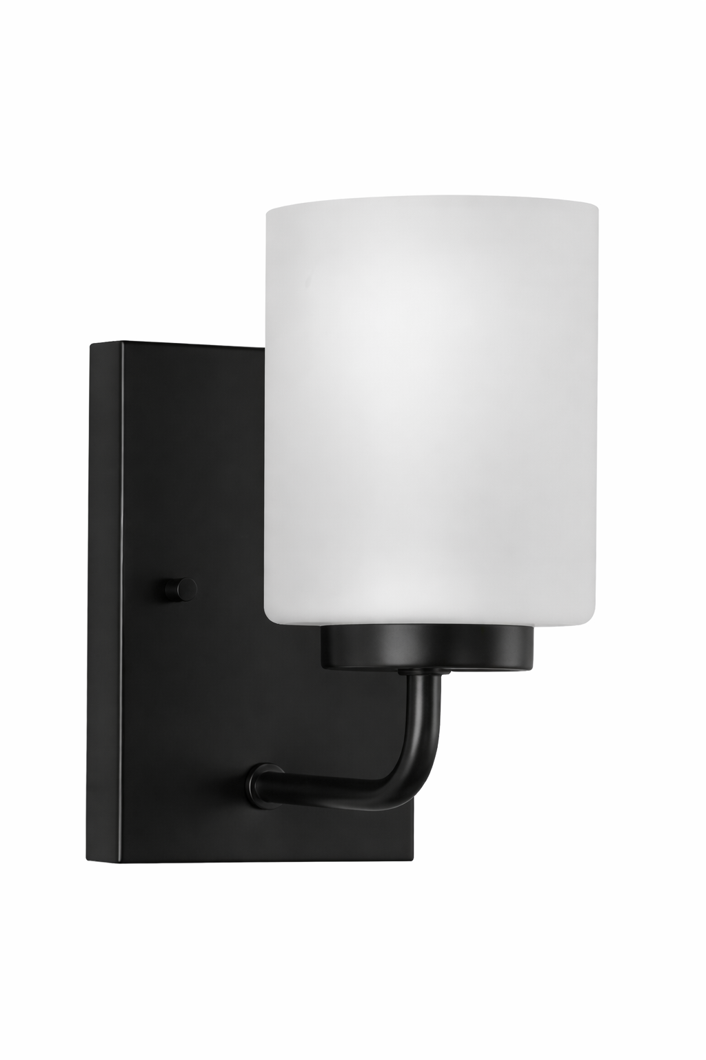 ALDEN 1-Light Wall Sconce with Etched Glass Shade
