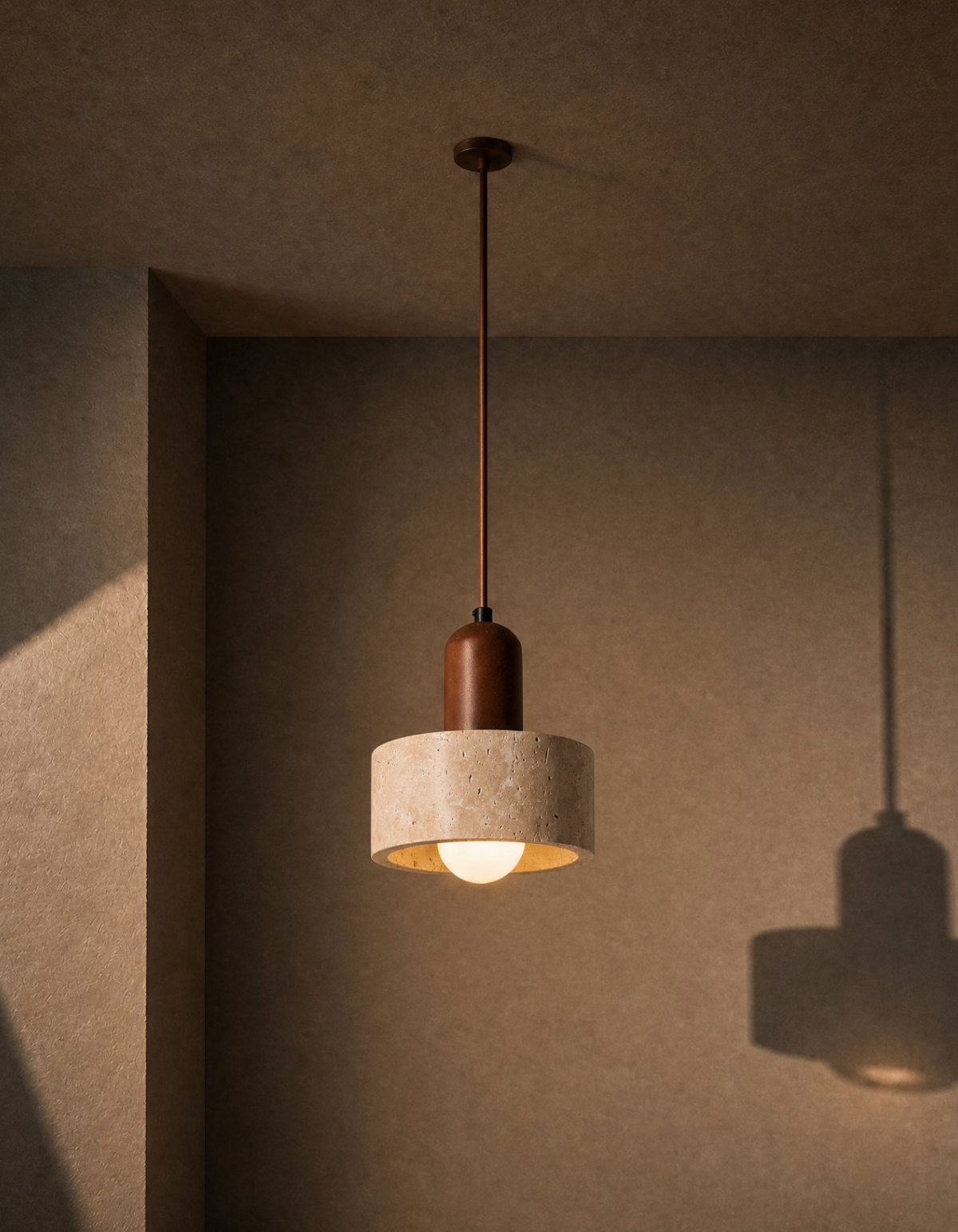 Pietra 7-in. Cylinder Pendant - PTRA-P1-CY-7-TRVT