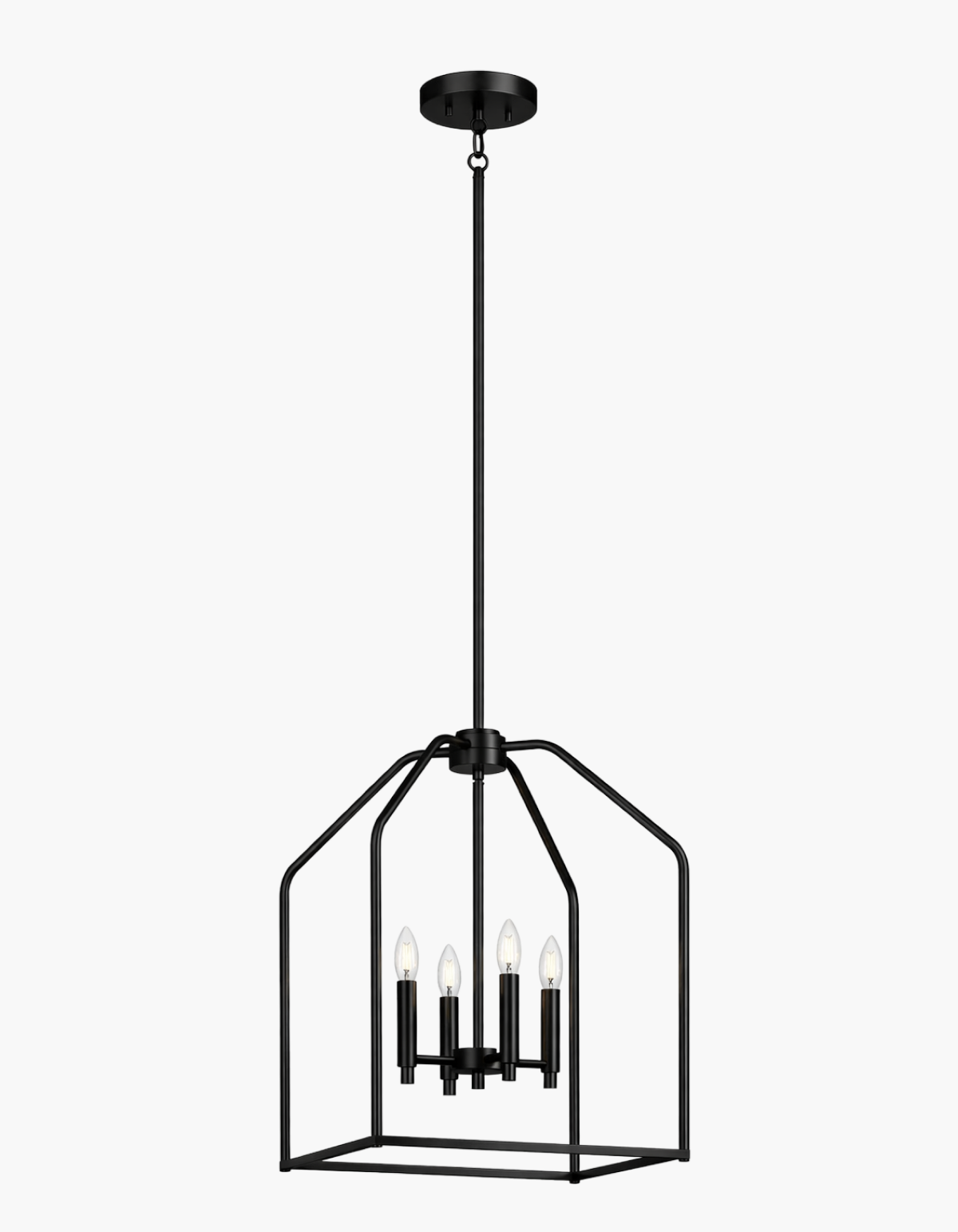 Kindle 4-Light Pendant - Black Finish, Clear Glass#Finish_Black Finish, Clear Glass