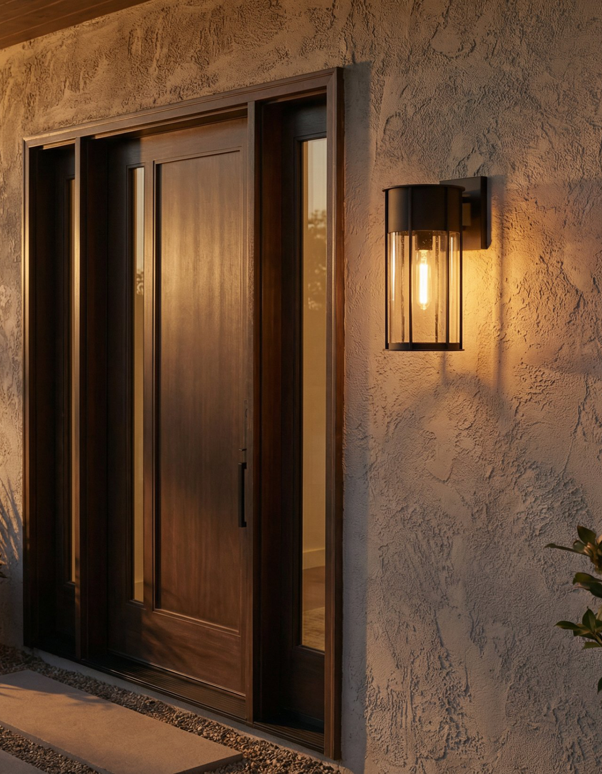 Rainier 11-in. Outdoor Wall Lantern - Black#Finish_Black