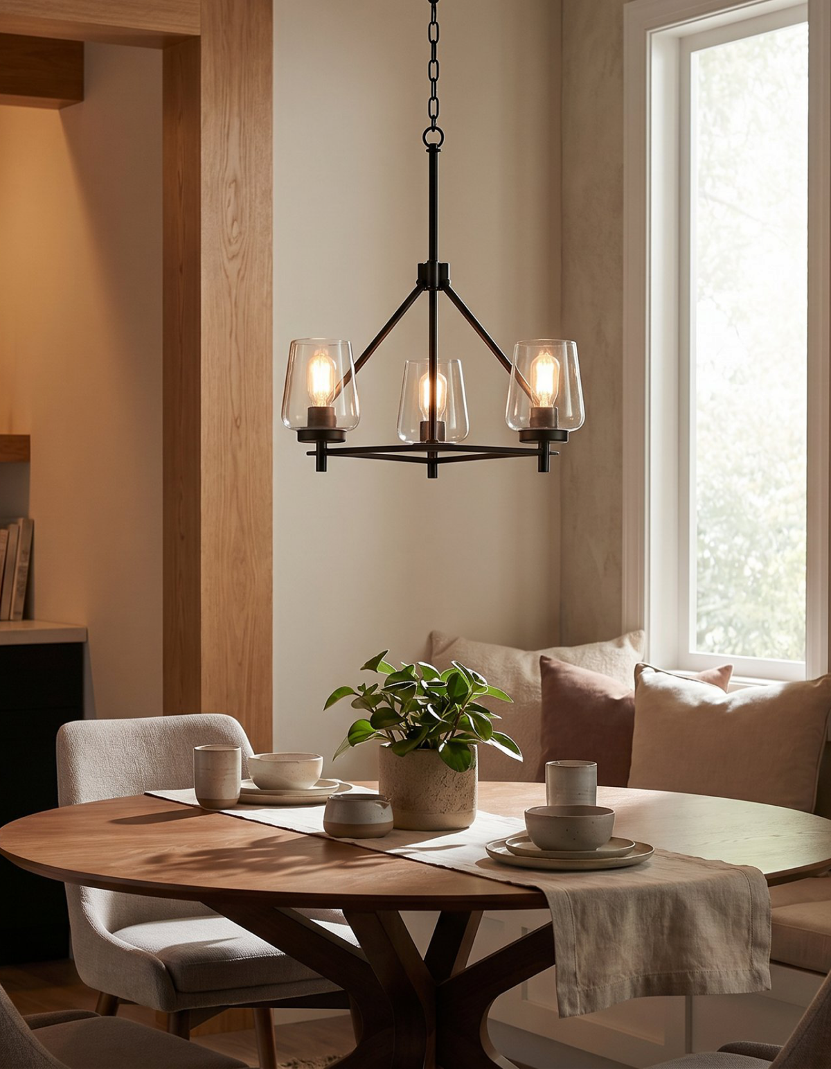 GILA 3-Light Chandelier - Black#Finish_Black