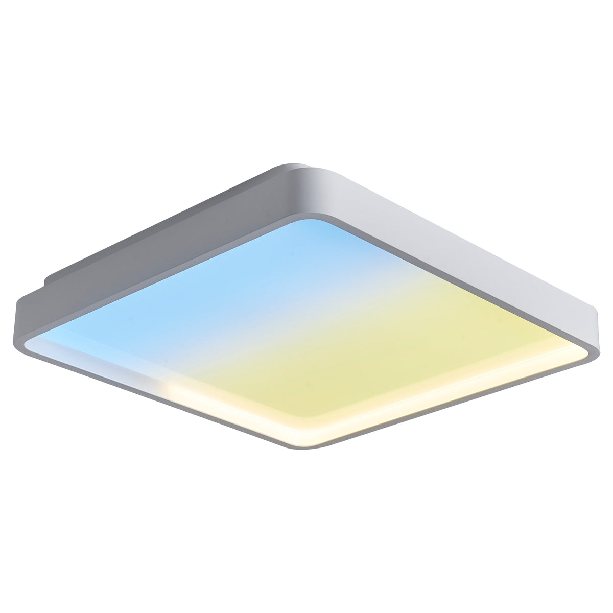 CAELUM 24-in. Square Flush Mount, White Finish - White#Finish_White
