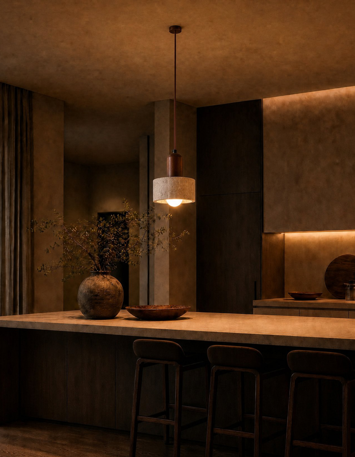 Pietra 7-in. Cylinder Pendant - PTRA-P1-CY-7-TRVT