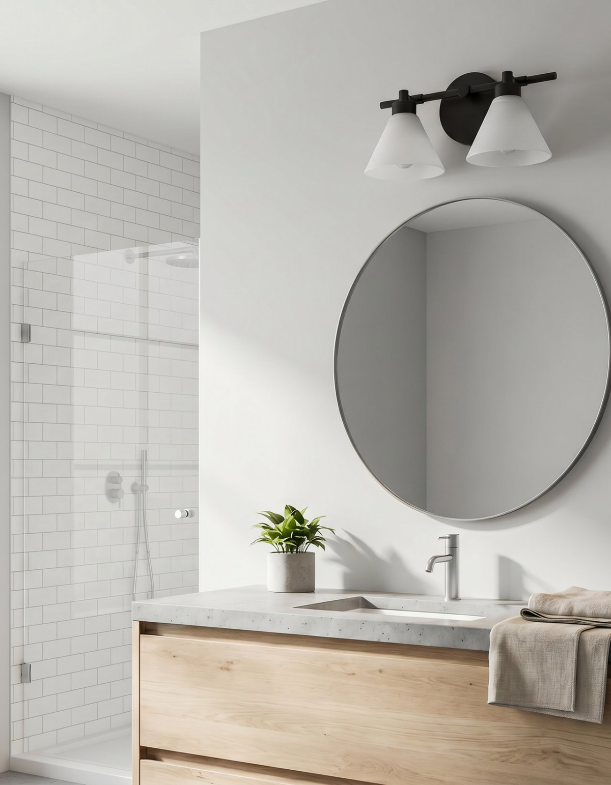 Maren 2-Light Vanity Light - MARN-V2-C-BKF