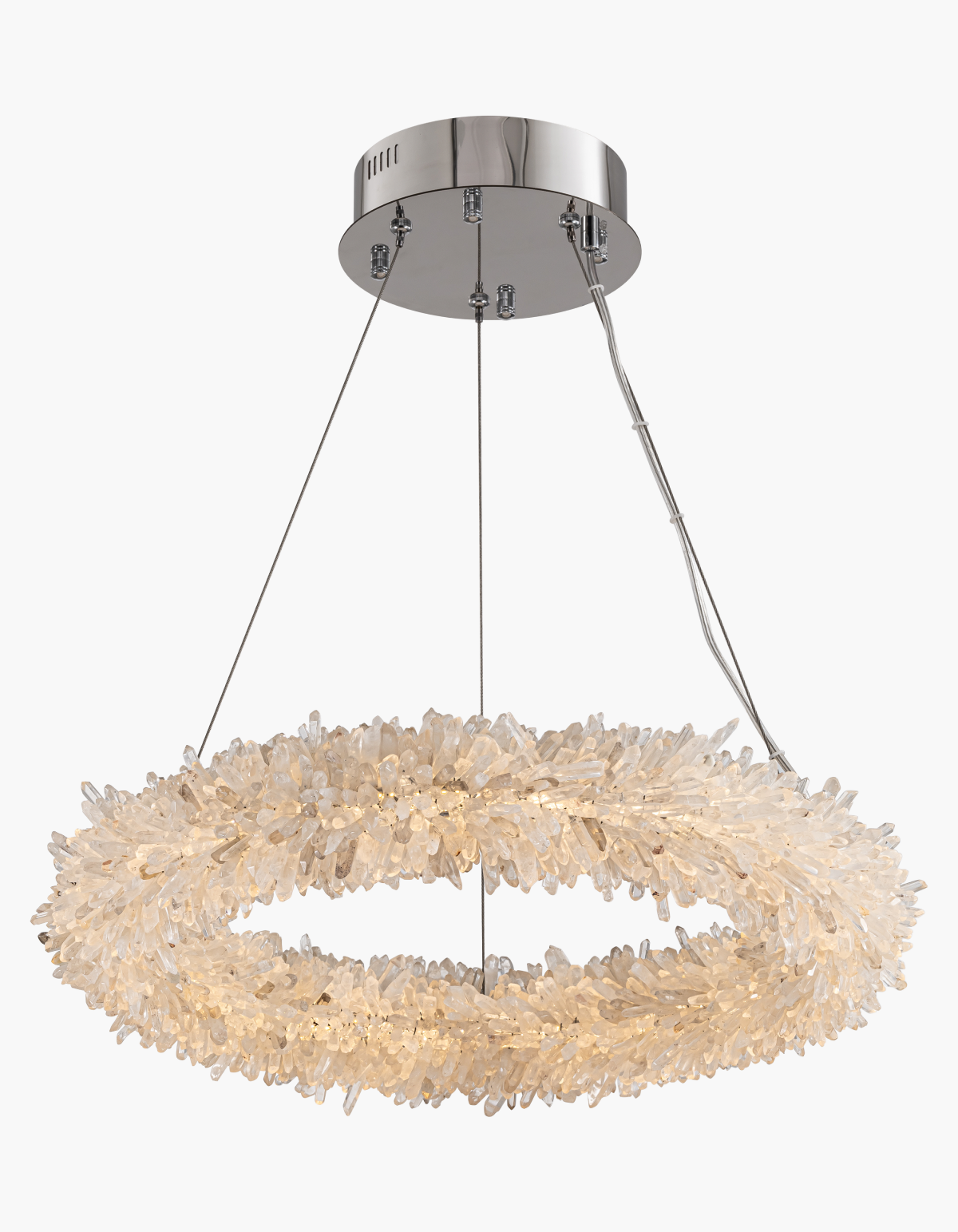 LIORA 32 in. Round Pendant - Brushed Nickel#Finish_Brushed Nickel