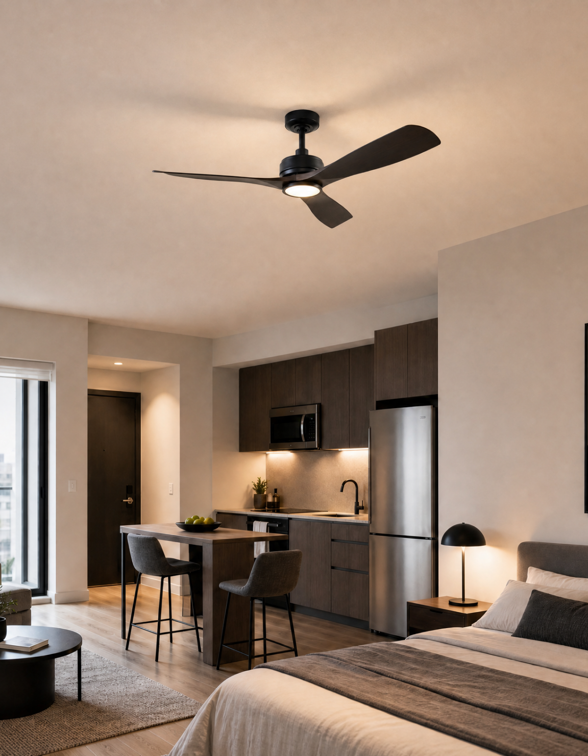 Boca II 52-in. DC Motor Ceiling Fan - & Dark Walnut#Finish_& Dark Walnut