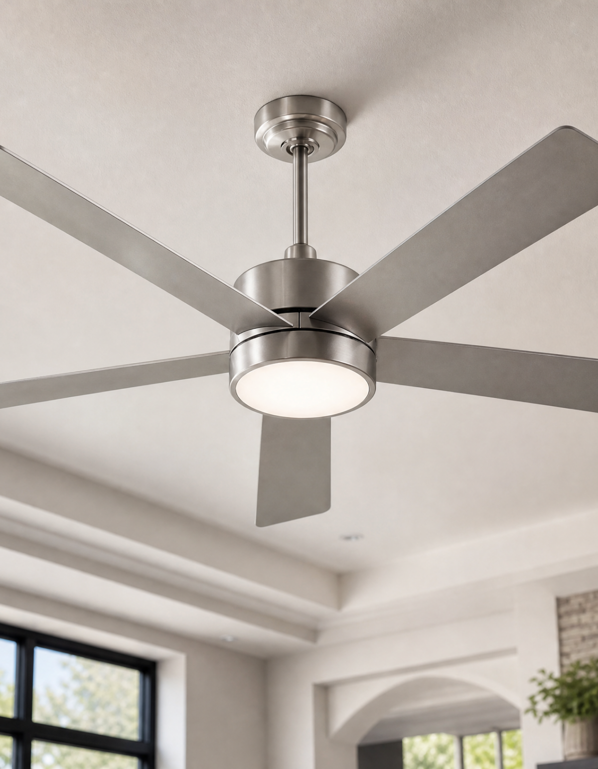 Dawn 52-in. Ceiling Fan - DAWN-52-BN-SLV-2L-MTR
