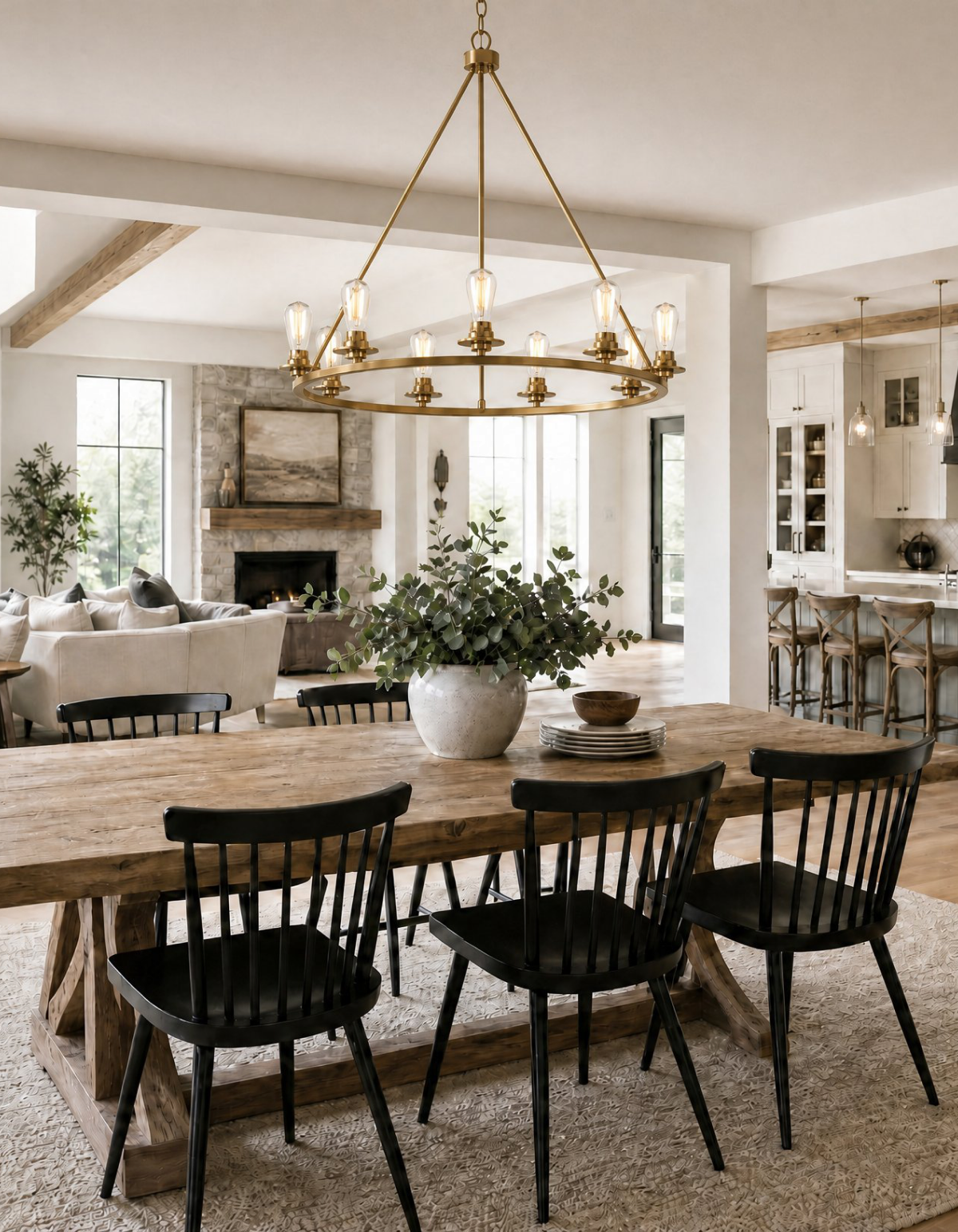 Foundry 9-Light Chandelier - Satin Gold#Finish_Satin Gold