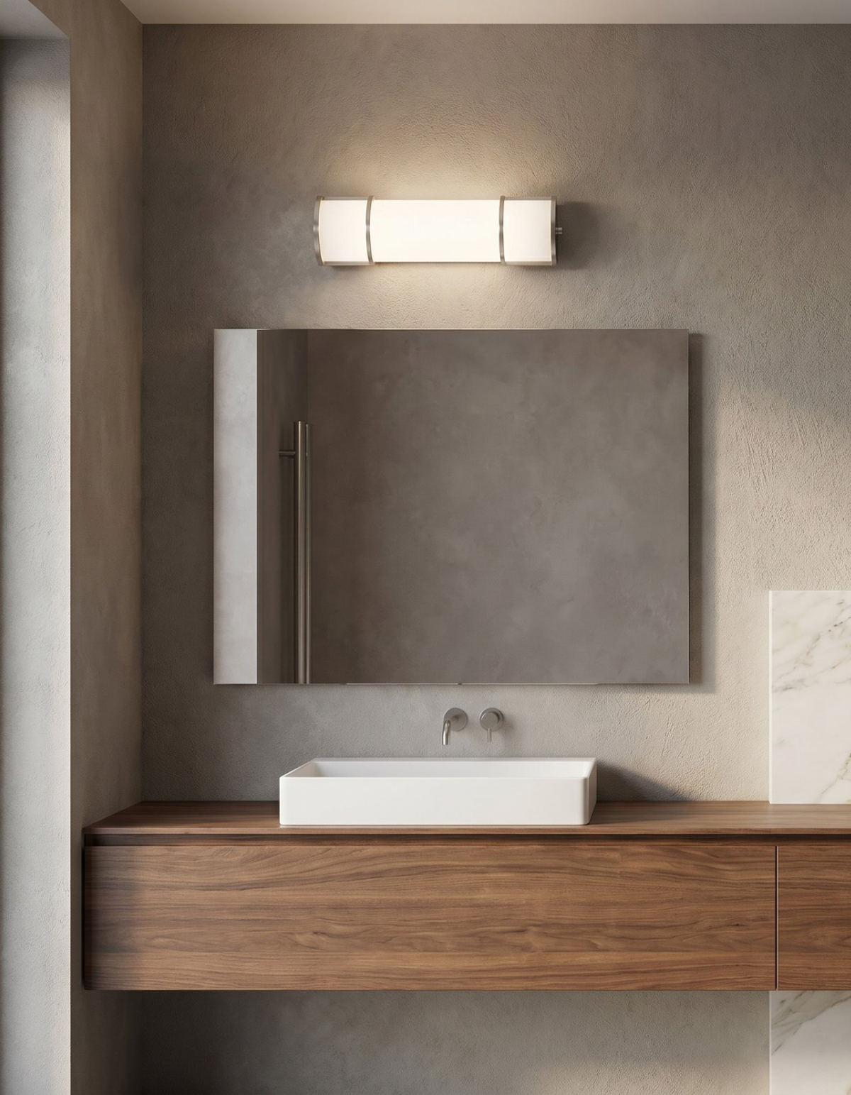 DAWN 12" LED Linear Vanity - Brushed Nickel#Finish_Brushed Nickel