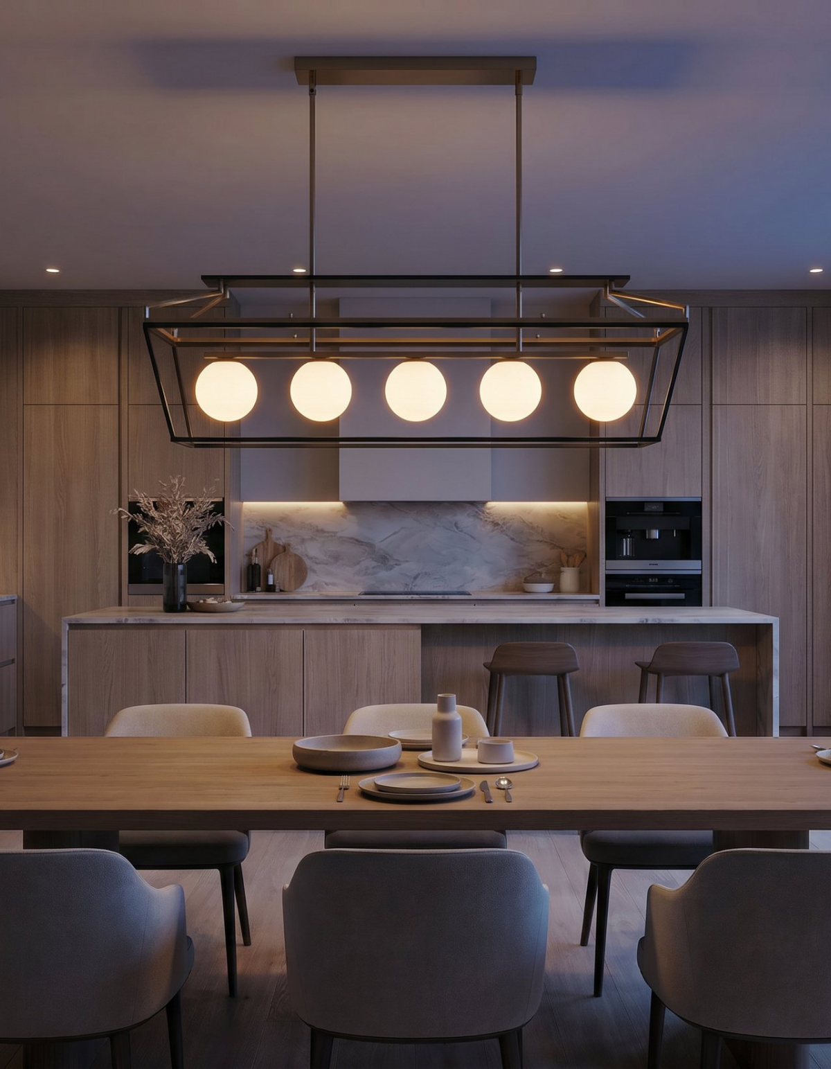 Sorelle 5-Light Linear Chandelier - SORL-LC5-SGBK