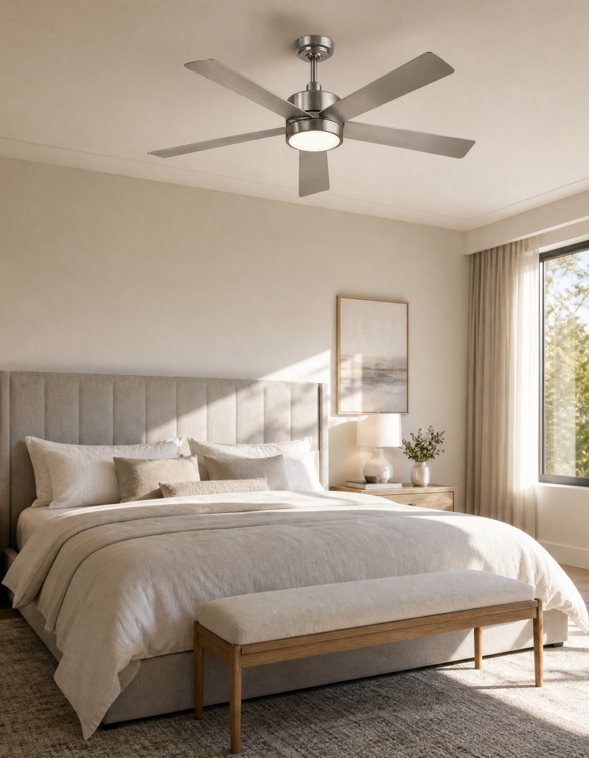 Dawn 52-in. Ceiling Fan - DAWN-52-BN-SLV-2L-MTR