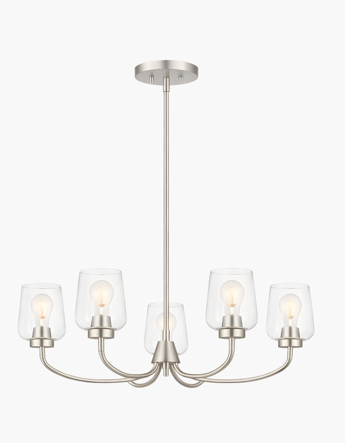GILA 5-Light Ring Chandelier - Brushed Nickel#Finish_Brushed Nickel