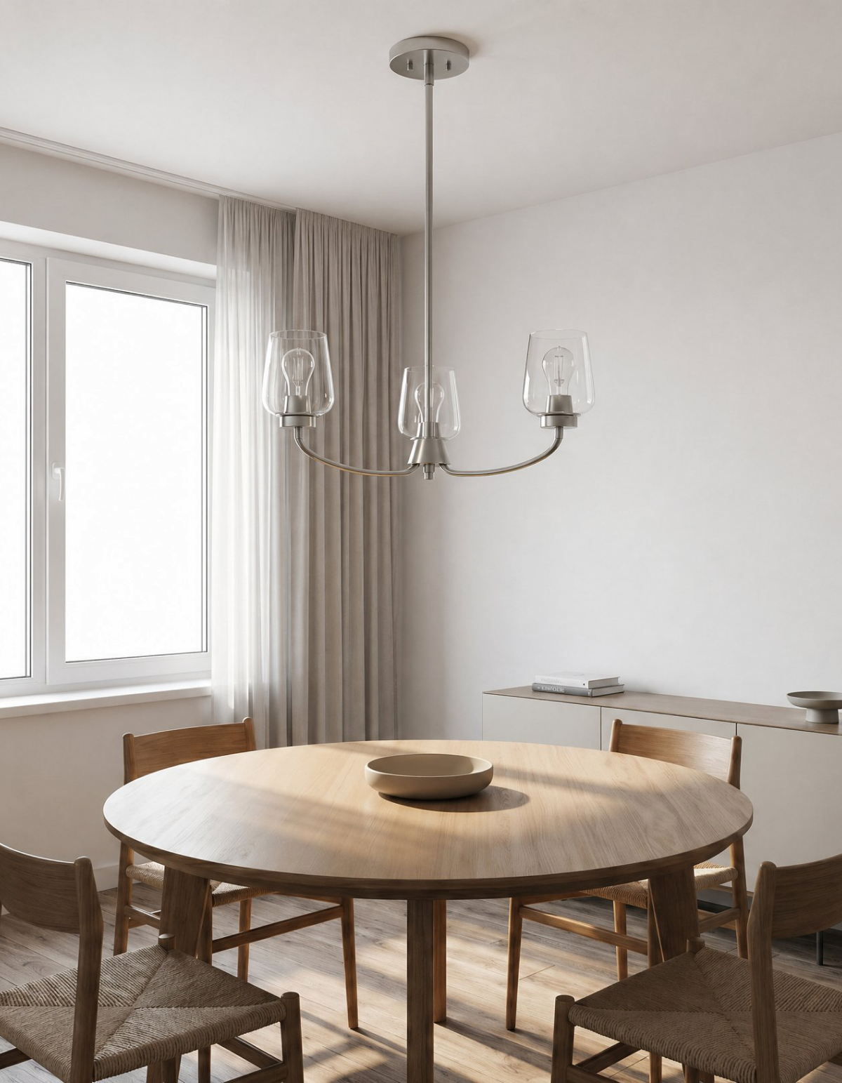 GILA 3-Light Ring Chandelier - Brushed Nickel#Finish_Brushed Nickel