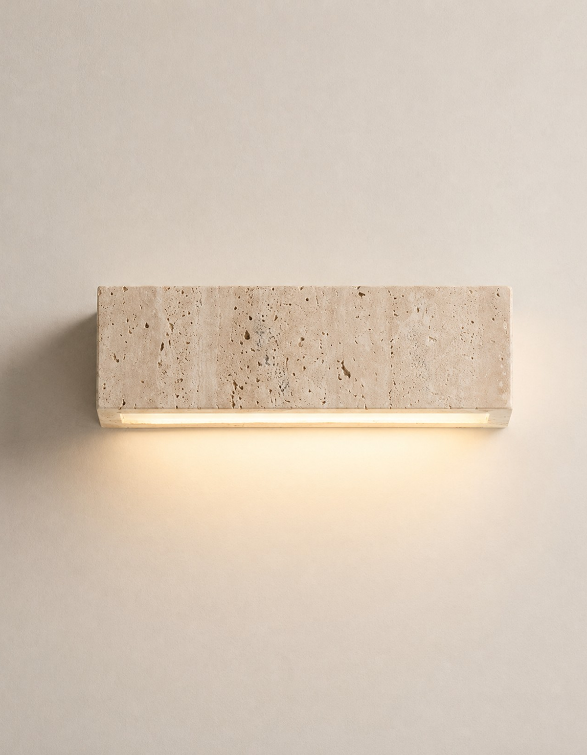 TOR 8-in. Wall Sconce, Travertine Finish