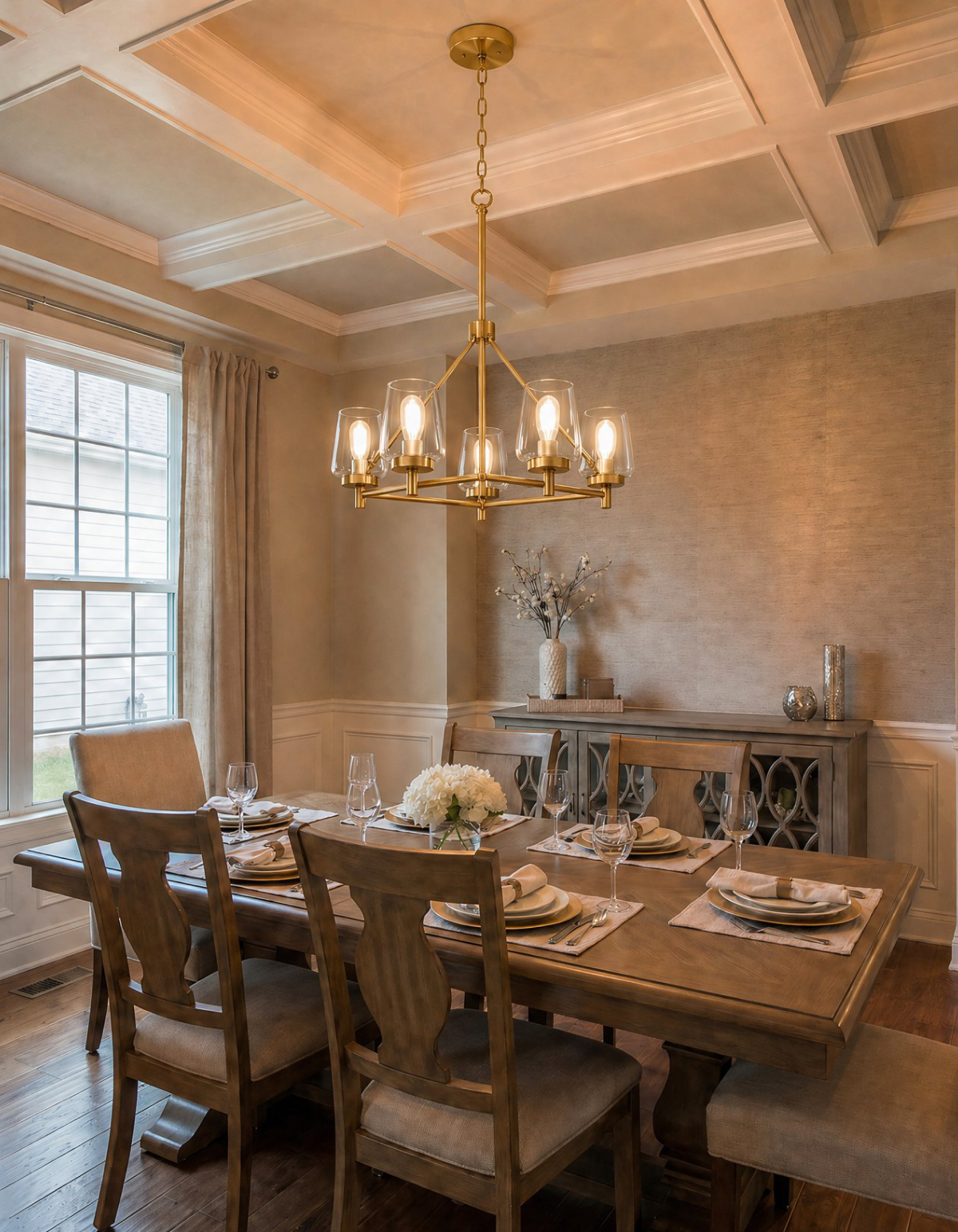 GILA 5-Light Chandelier - Satin Gold#Finish_Satin Gold