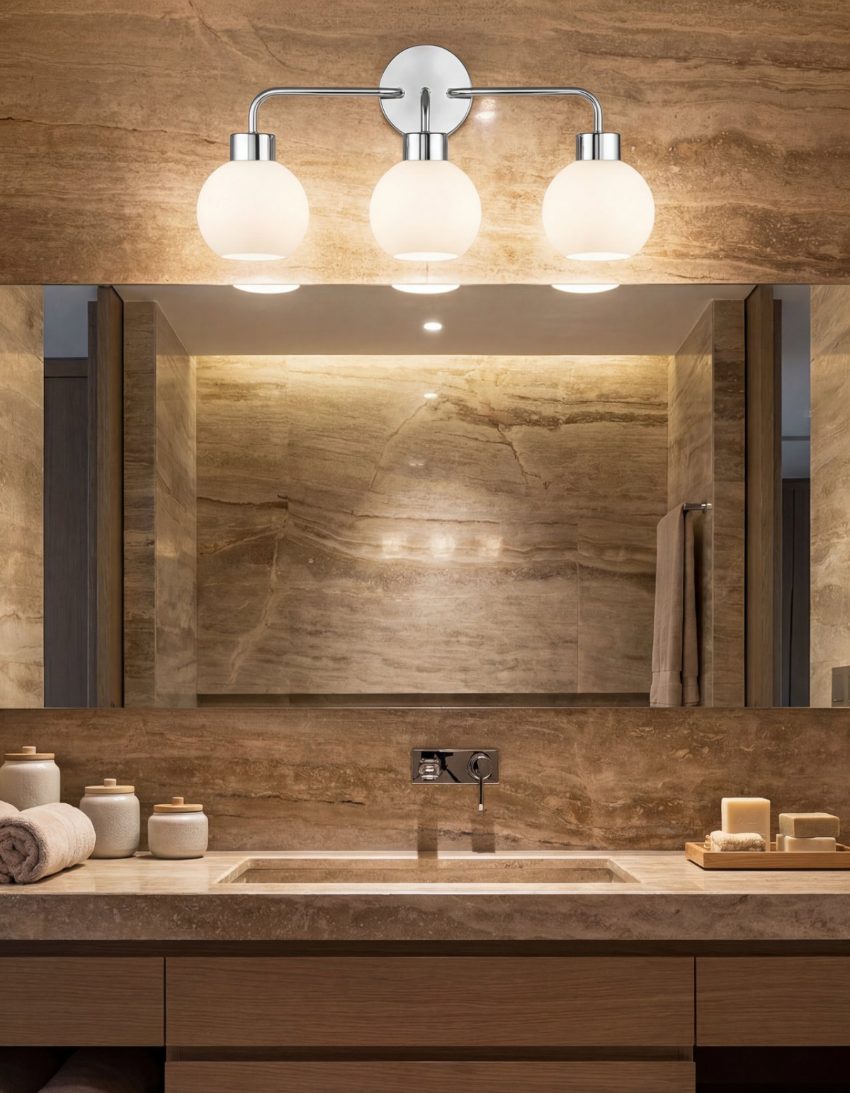 Opal 3-Light Vanity Light - Chrome#Finish_Chrome