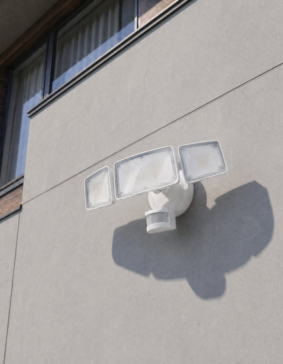 Fortis 3-Head Security Light, White - White#Finish_White