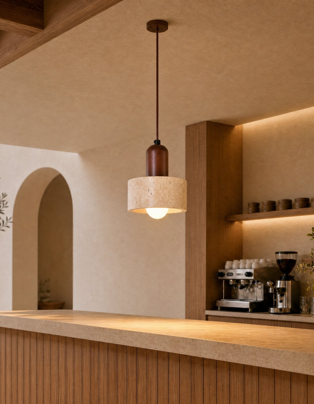 Pietra 7-in. Cylinder Pendant - PTRA-P1-CY-7-TRVT
