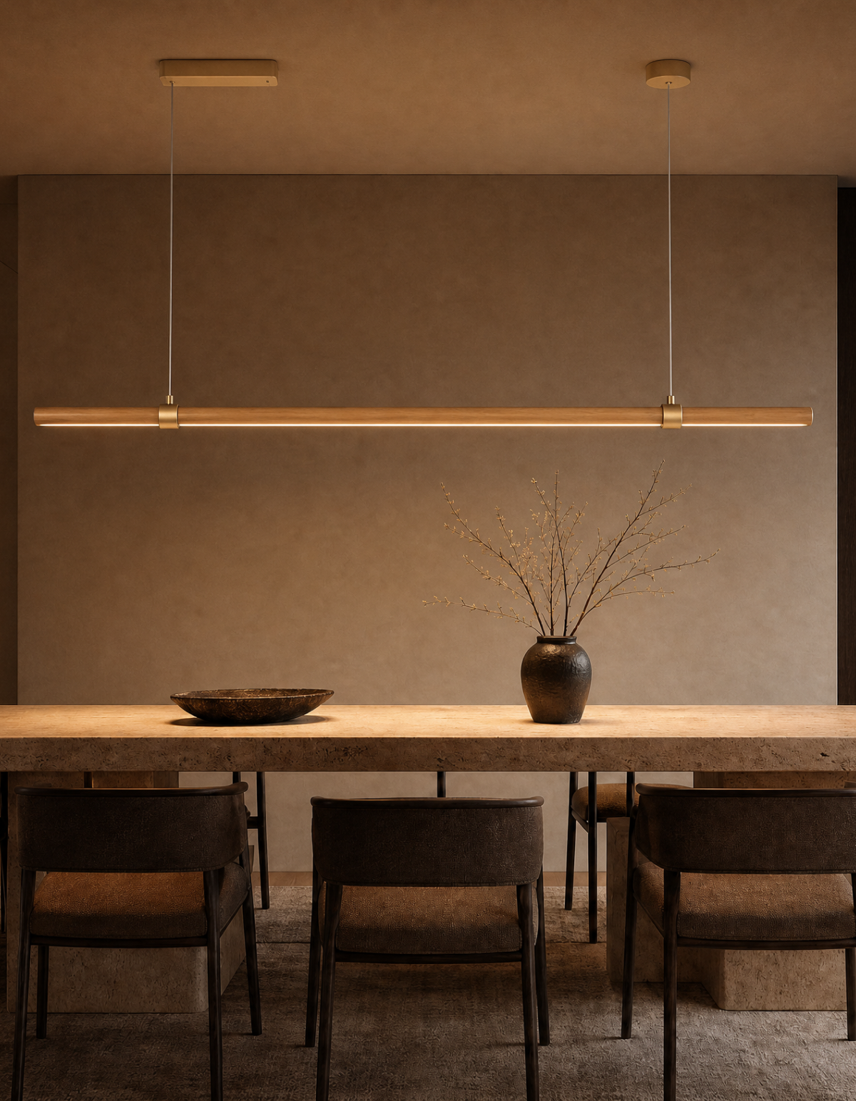 Rowan 48-in. Linear Chandelier - Light Oak#Finish_Light Oak