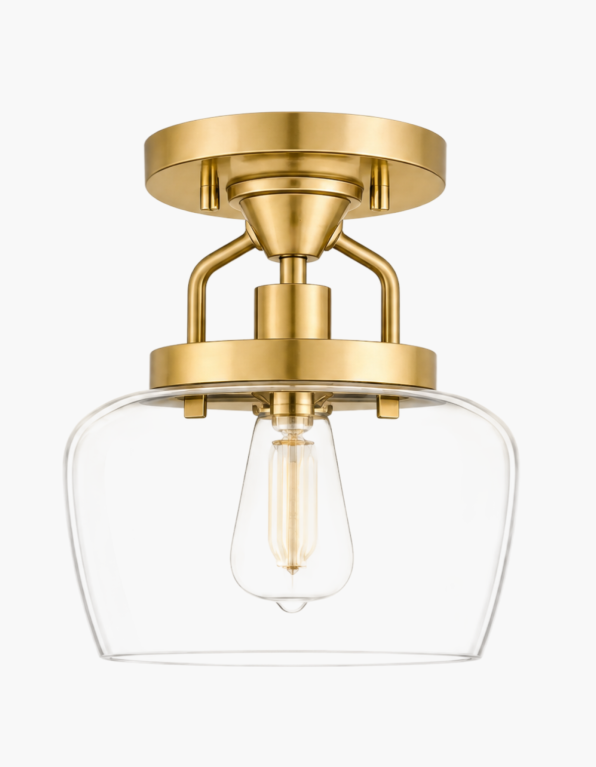 GILA 1-Light Semi-Flush Mount - Satin Gold#Finish_Satin Gold
