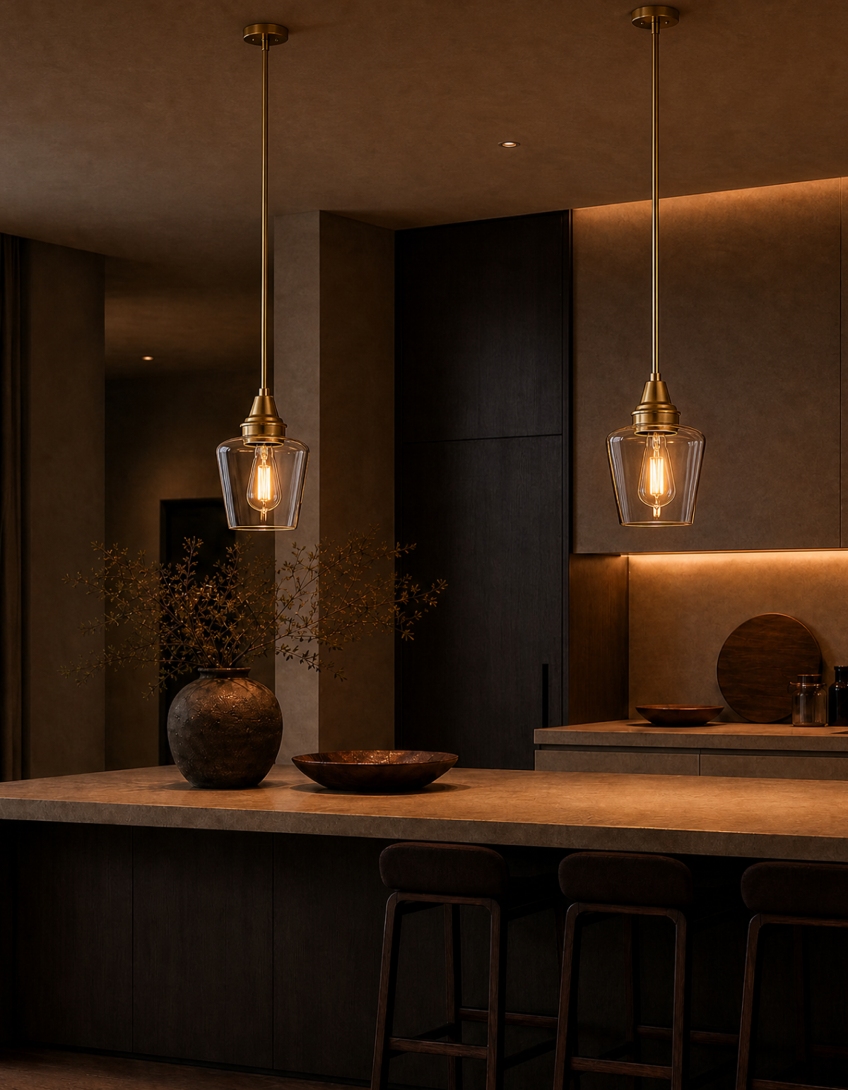 GILA 1-Light Pendant - Satin Gold#Finish_Satin Gold
