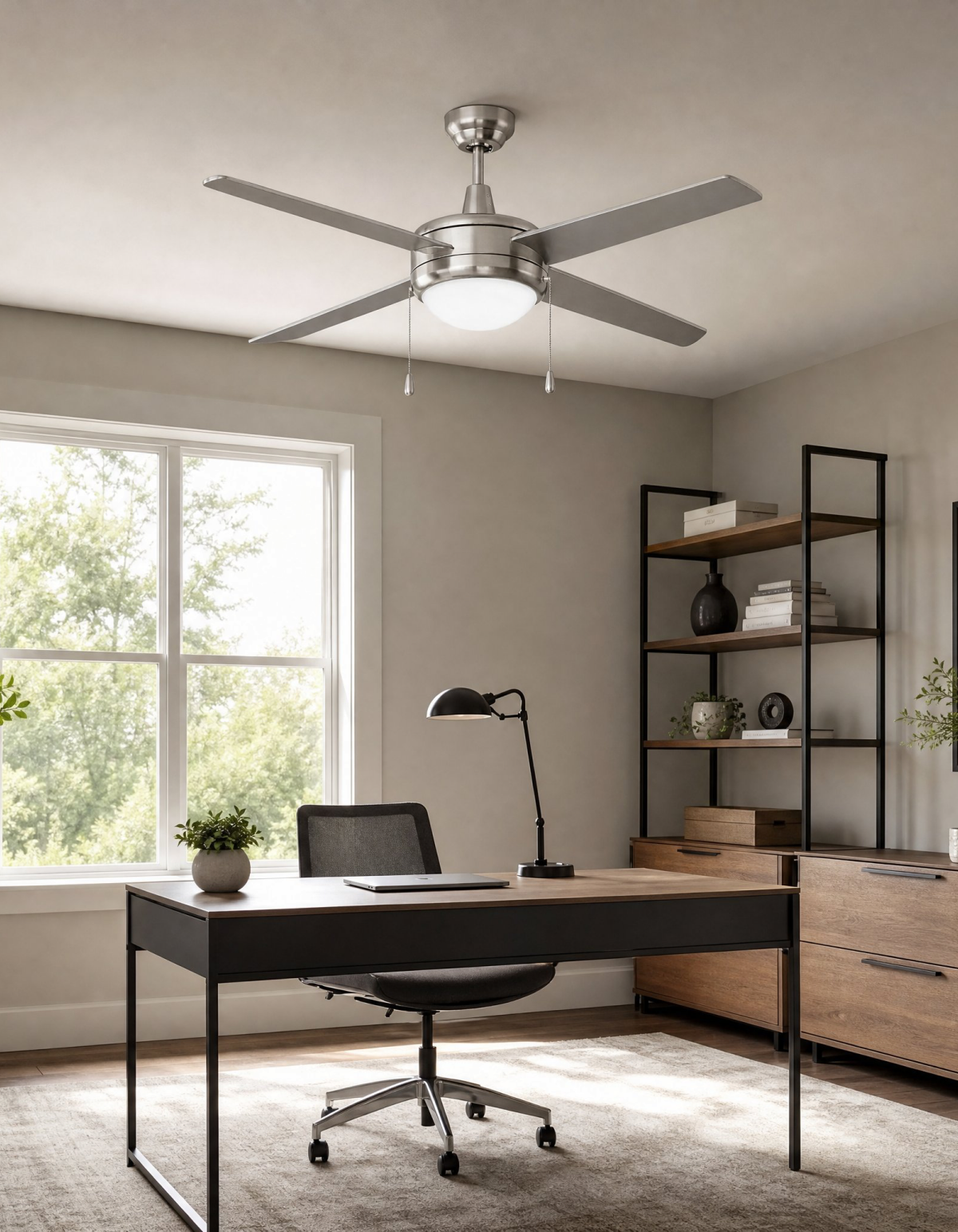 COBIA 52" 4-Blade Cobia Ceiling Fan - Brushed Nickel#Finish_Brushed Nickel