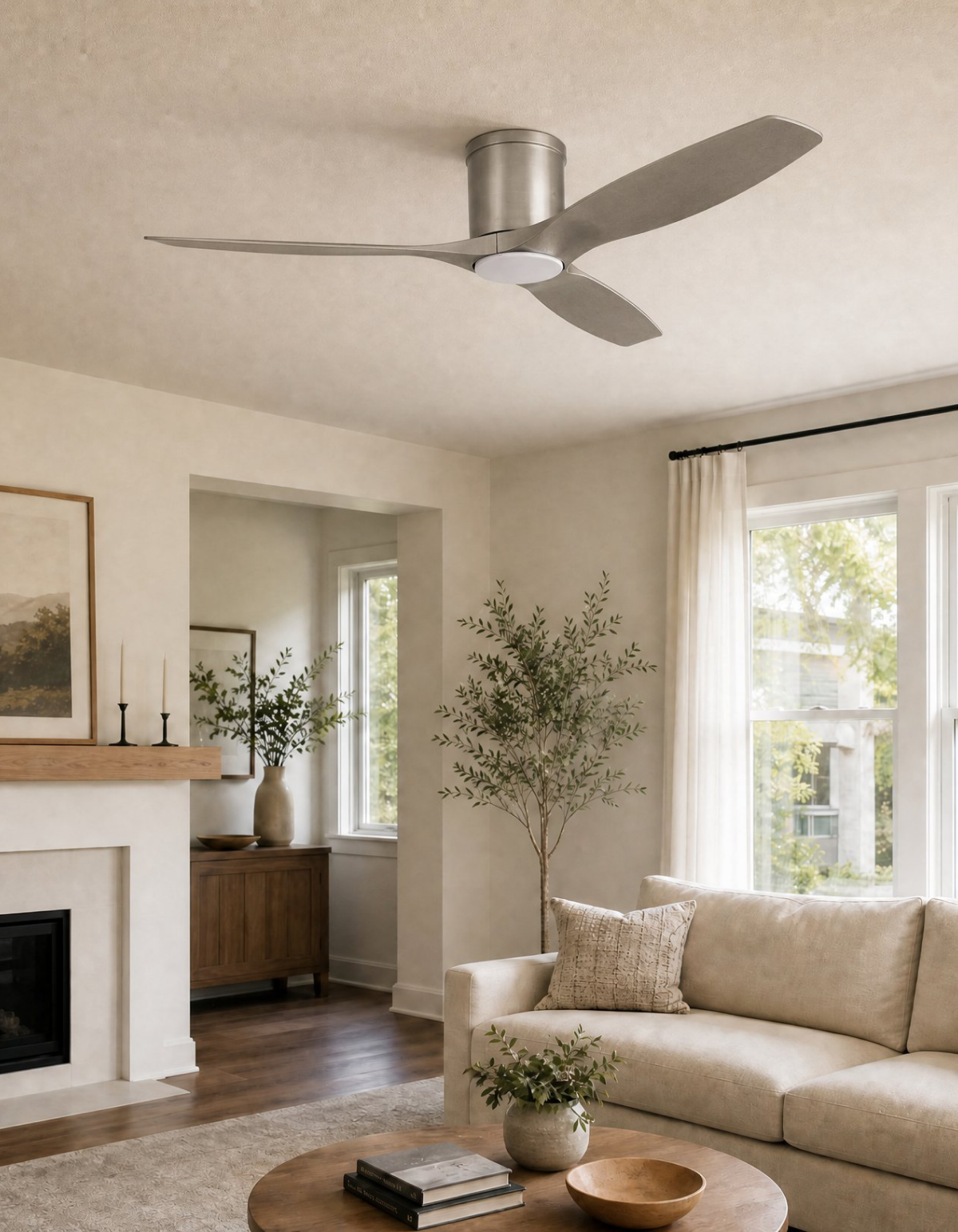 Savannah 52-in. Ceiling Fan - Brushed Nickel & Silver#Finish_Brushed Nickel & Silver