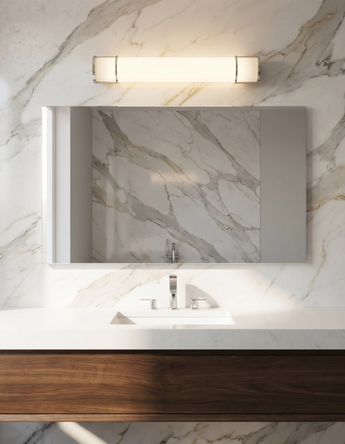DAWN 24" LED Linear Vanity - Brushed Nickel#Finish_Brushed Nickel