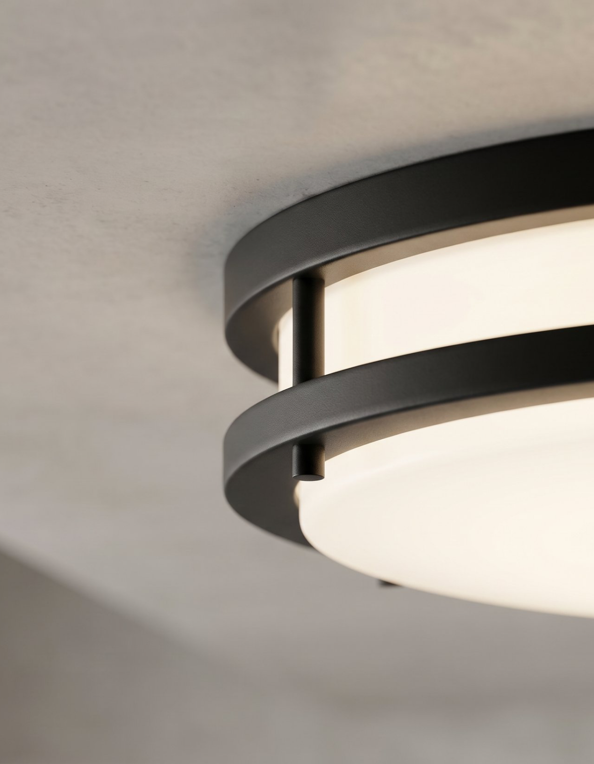DAWN 16" double ring flush mount - Black#Finish_Black