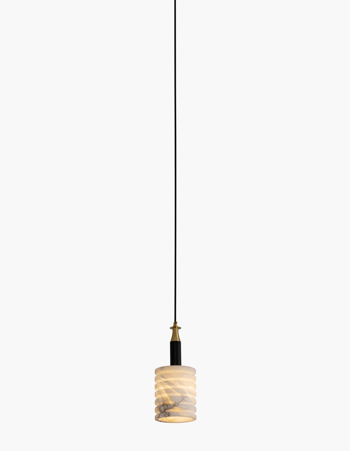 ALBA 7" Strata Pendant - Satin Gold and Natural Alabaster#Finish_Satin Gold and Natural Alabaster