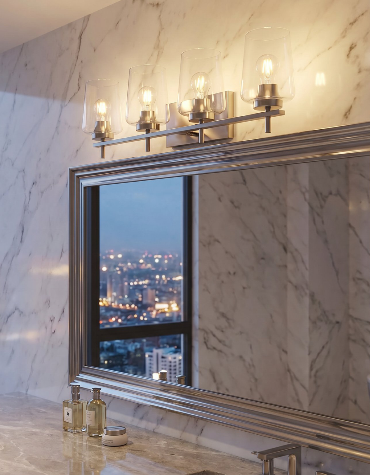 GILA 4-Light Vanity - Brushed Nickel#Finish_Brushed Nickel