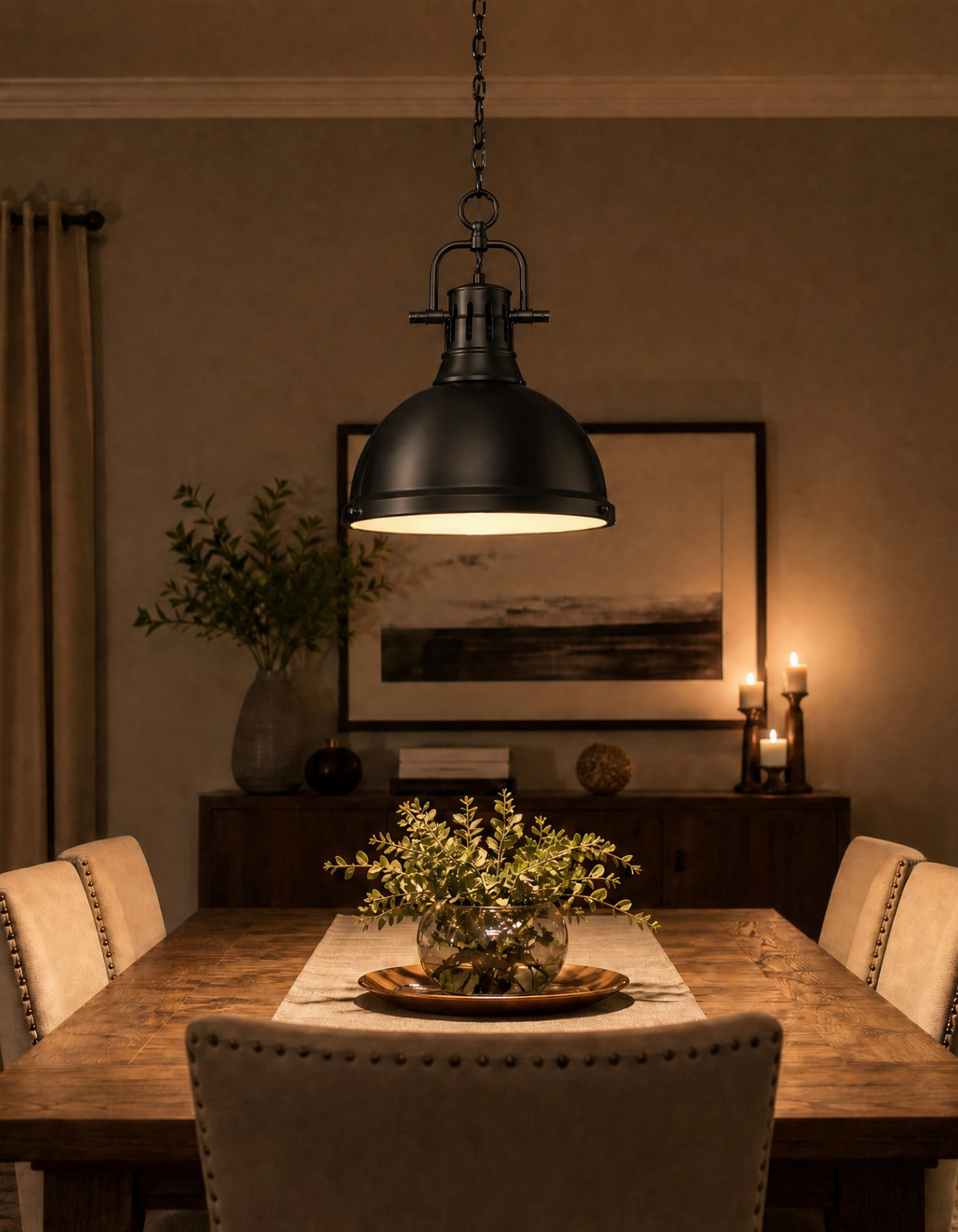 Foundry Single Kitchen Pendant - Black Finish, Frosted White Glass#Finish_Black Finish, Frosted White Glass