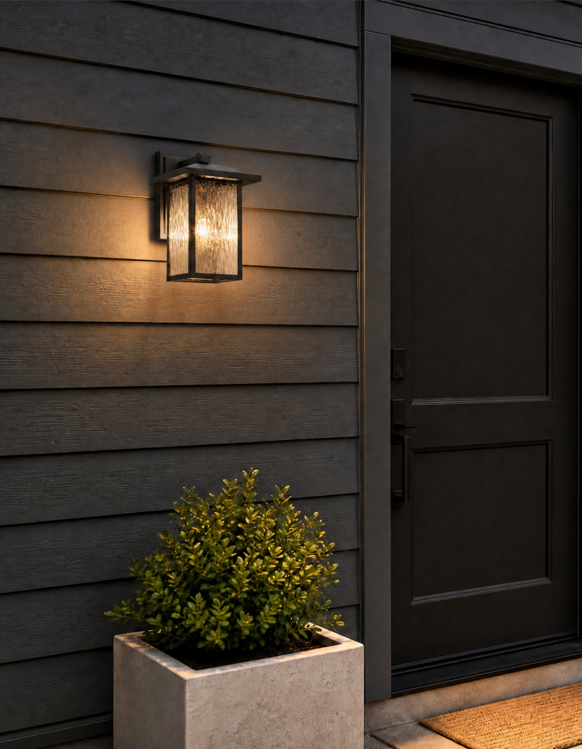 LUMOS 1-Light 10" Lantern - Black#Finish_Black