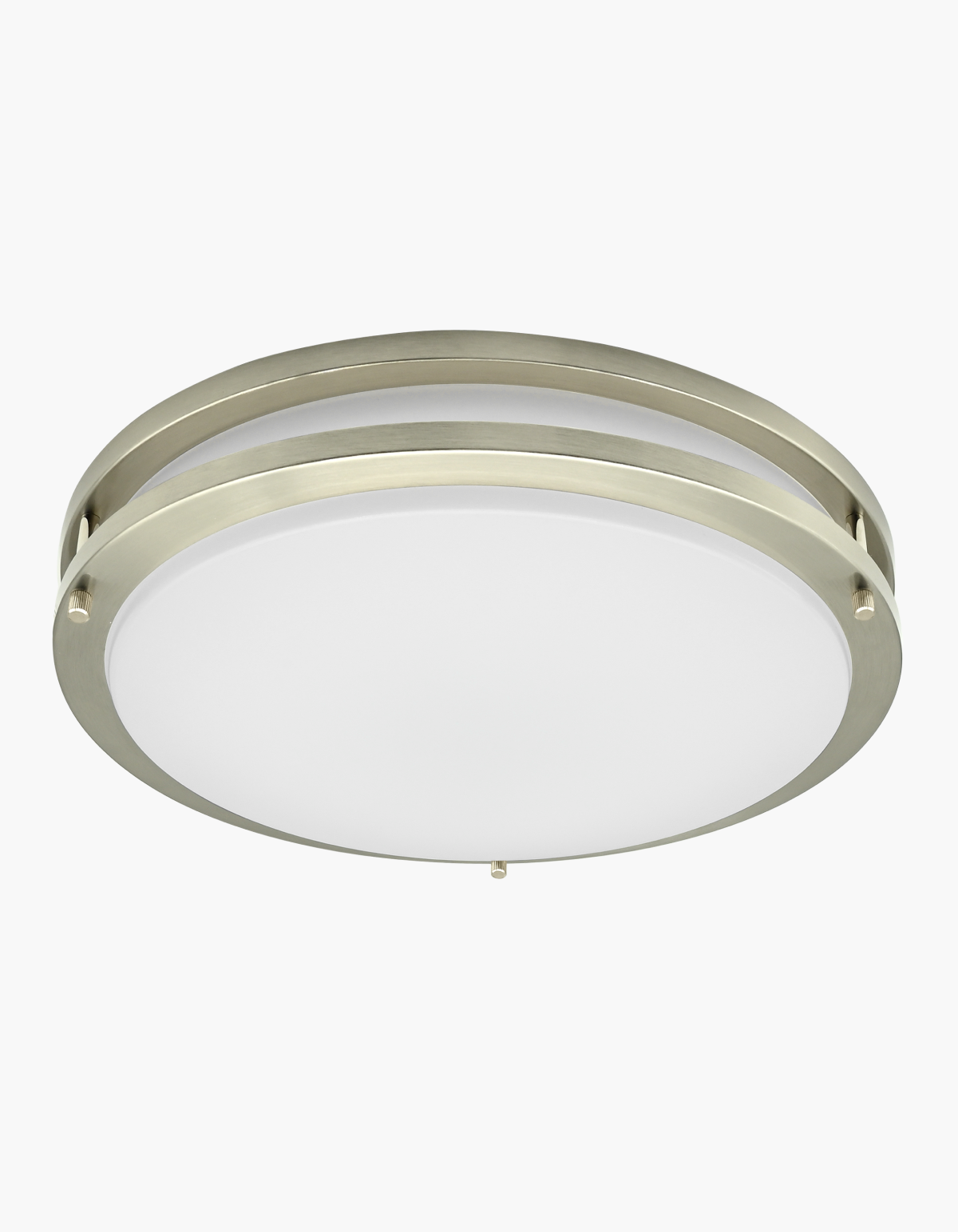 DAWN 16" double ring flush mount - Brushed Nickel#Finish_Brushed Nickel