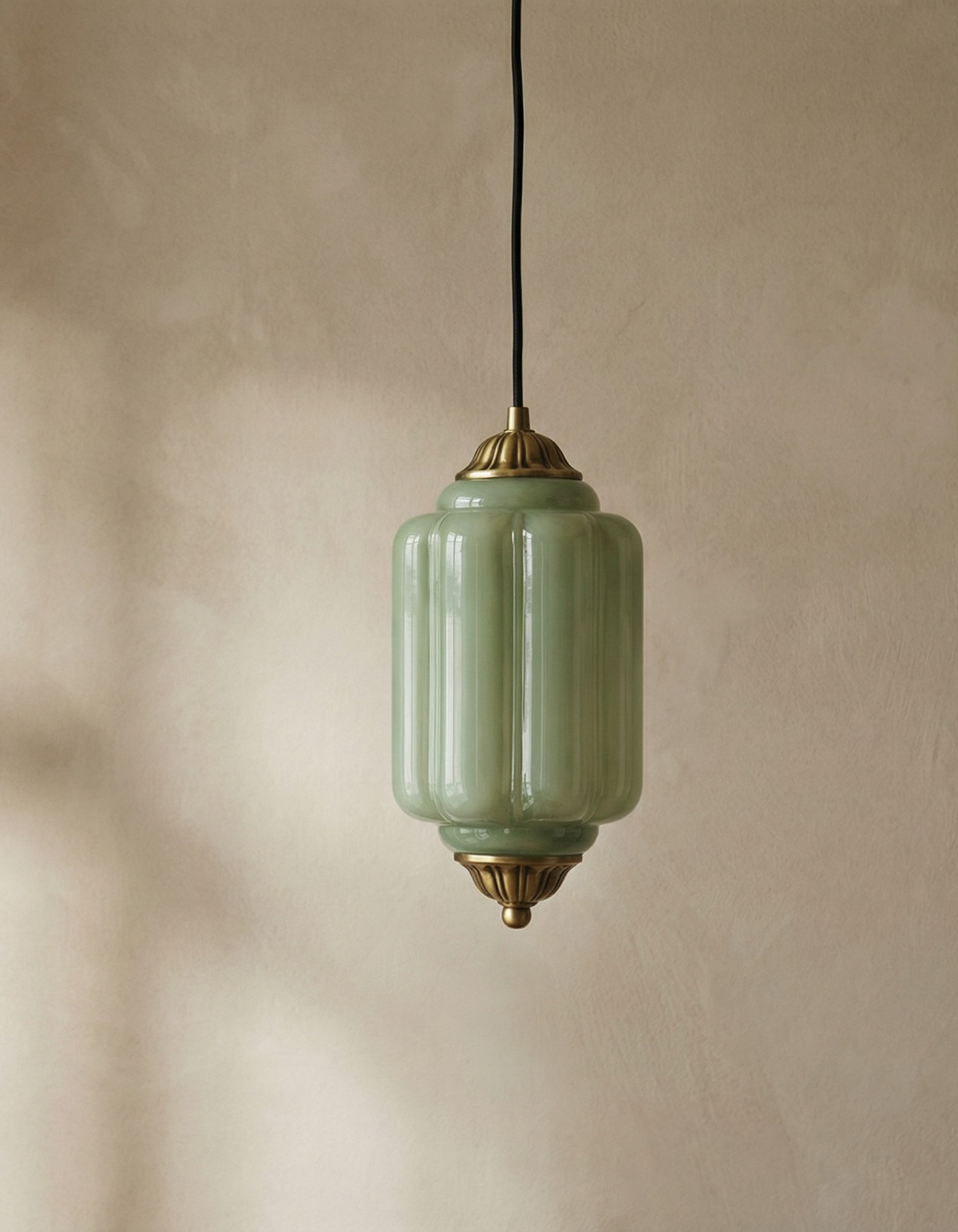 Celeste 1-Light Pendant (9 in.) - Green Finish, Frosted White & Tinted Glass#Finish_Green Finish, Frosted White & Tinted Glass