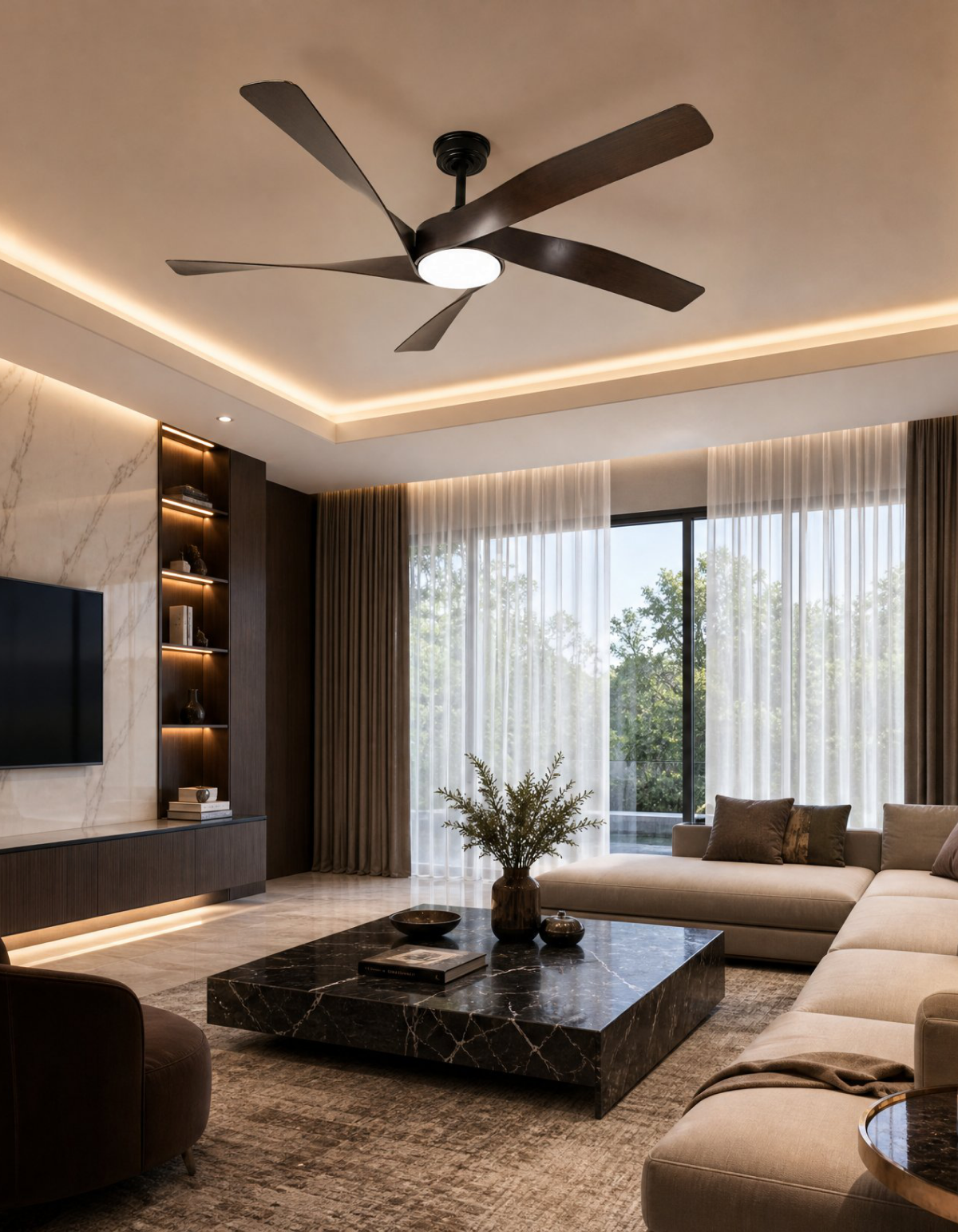 MIGHTY CONDOR 60" Mighty Condor Fan - Matte Black With Dark Brown#Finish_Matte Black With Dark Brown