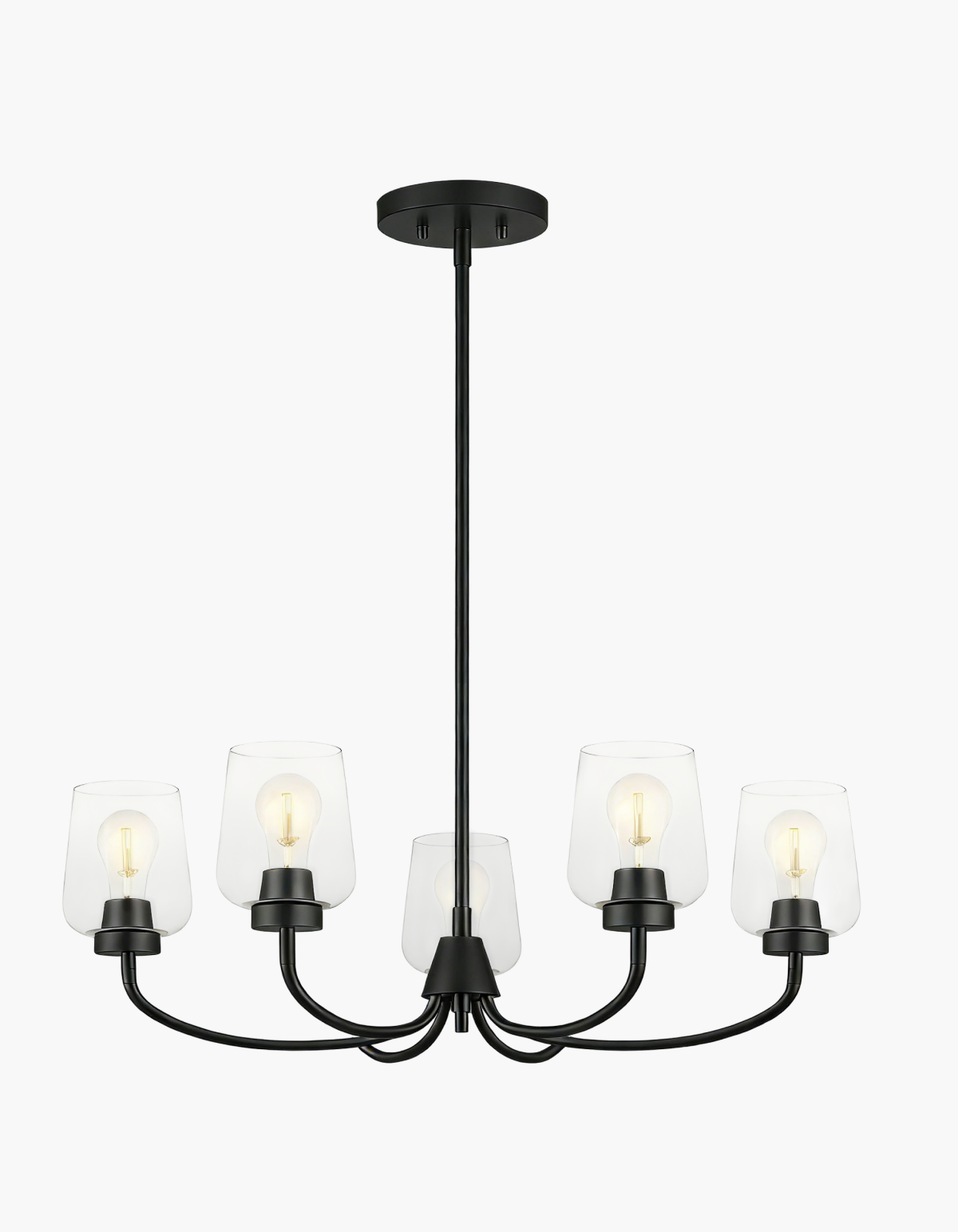 GILA 5-Light Ring Chandelier - Black#Finish_Black