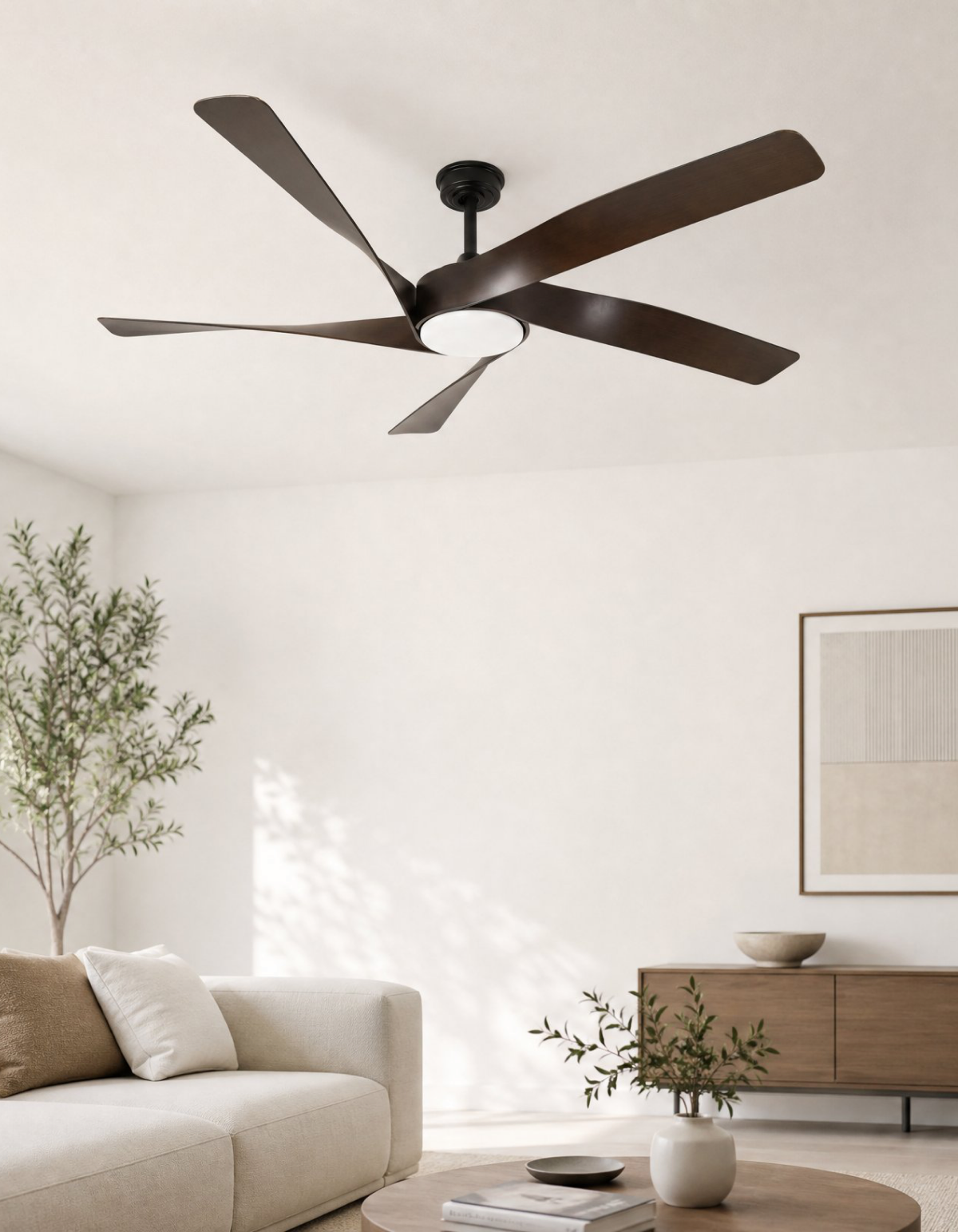 MIGHTY CONDOR 60" Mighty Condor Fan - Matte Black With Dark Brown#Finish_Matte Black With Dark Brown
