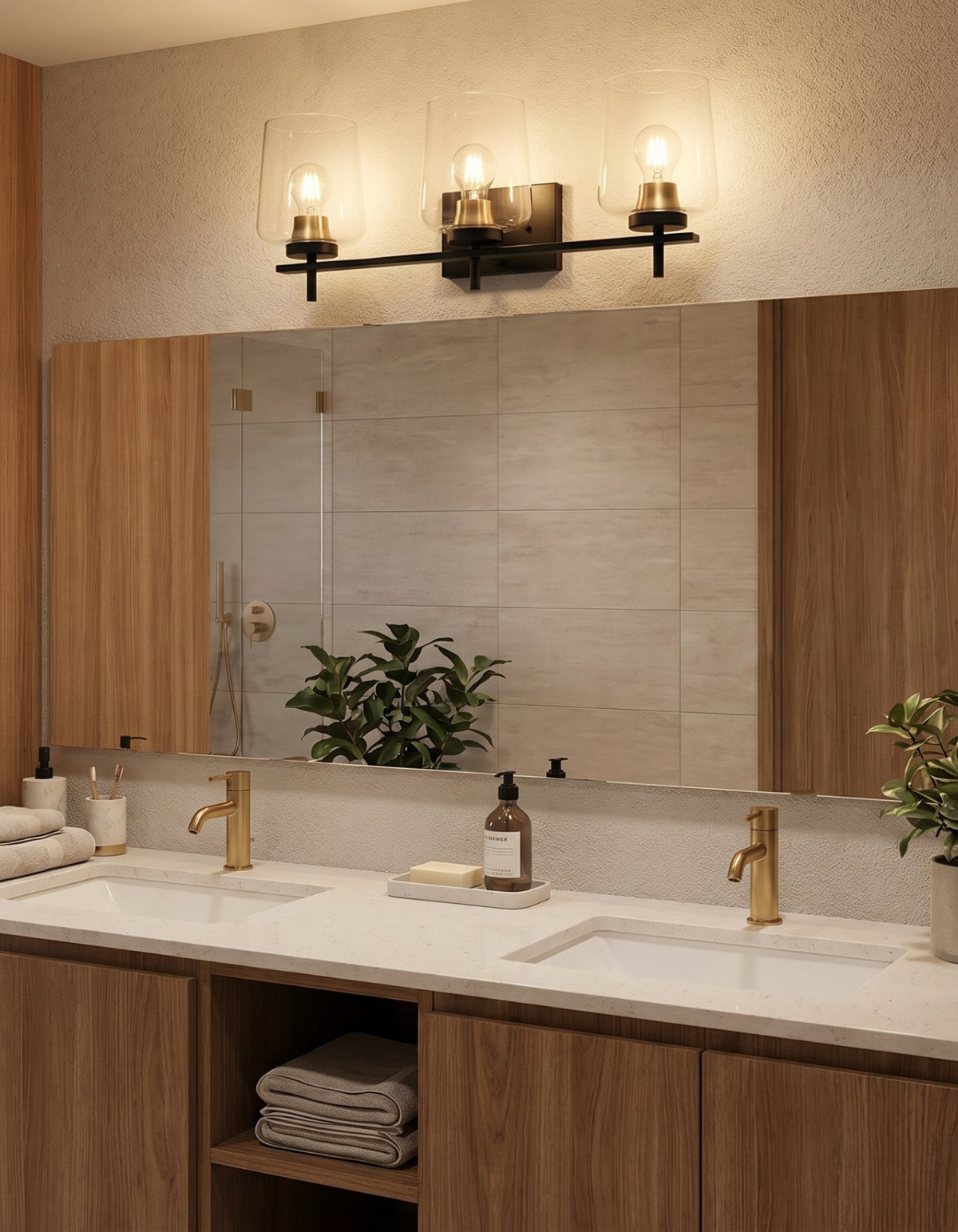GILA 3-Light Vanity - Black#Finish_Black