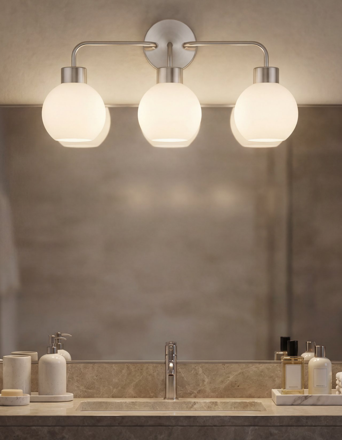 Opal 3-Light Vanity - Brushed Nickel#Finish_Brushed Nickel