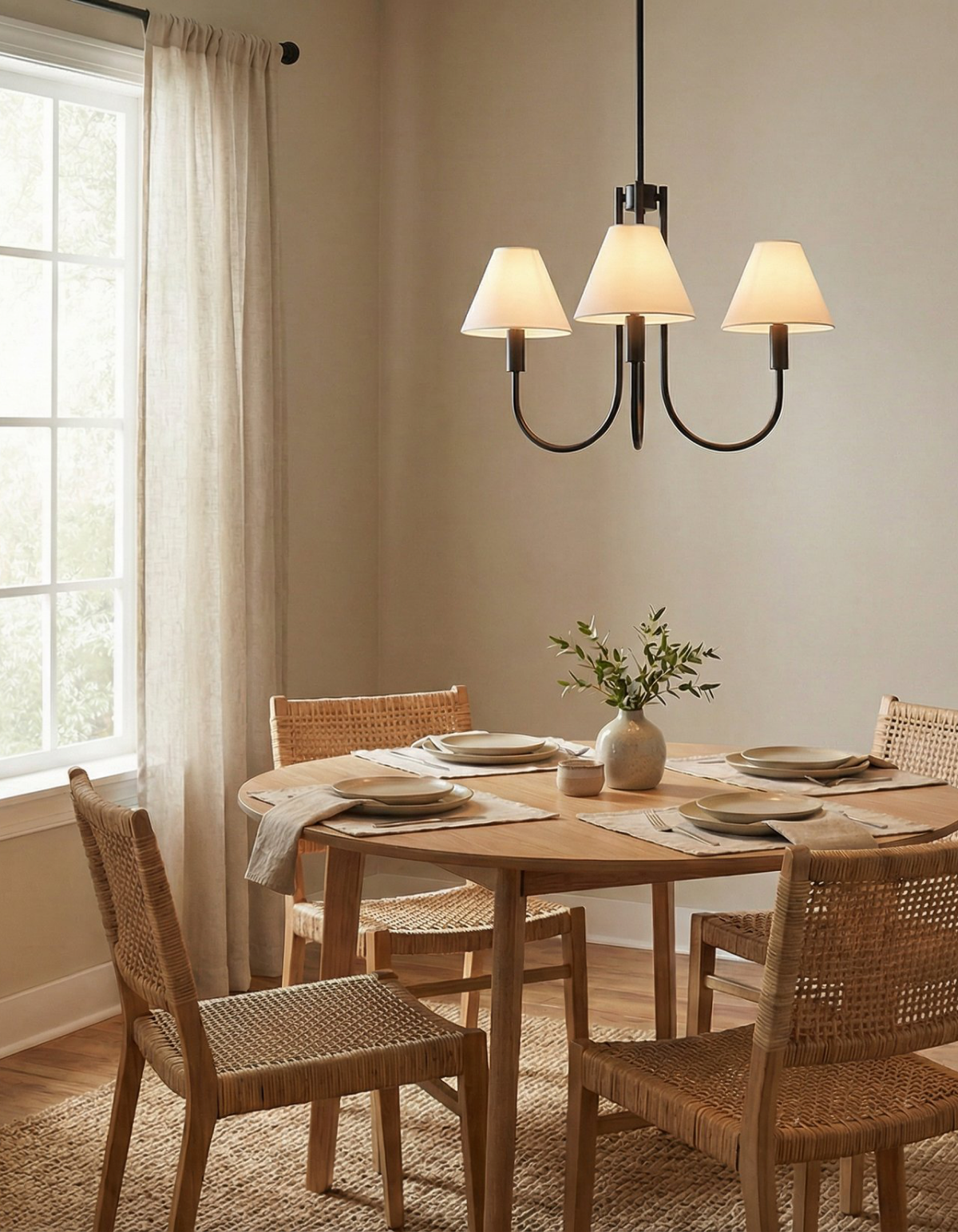 Parlor 3-Light Chandelier - Black#Finish_Black