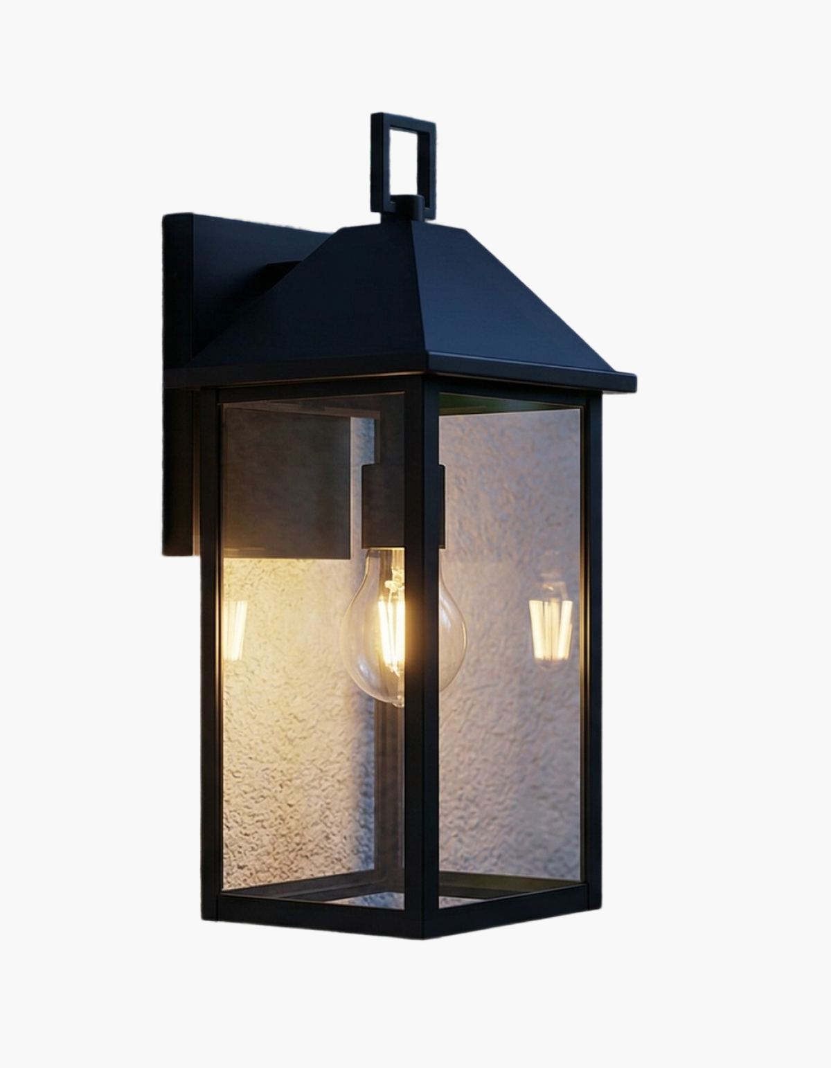 BELMONT 14-in. Outdoor Lantern - black, white background