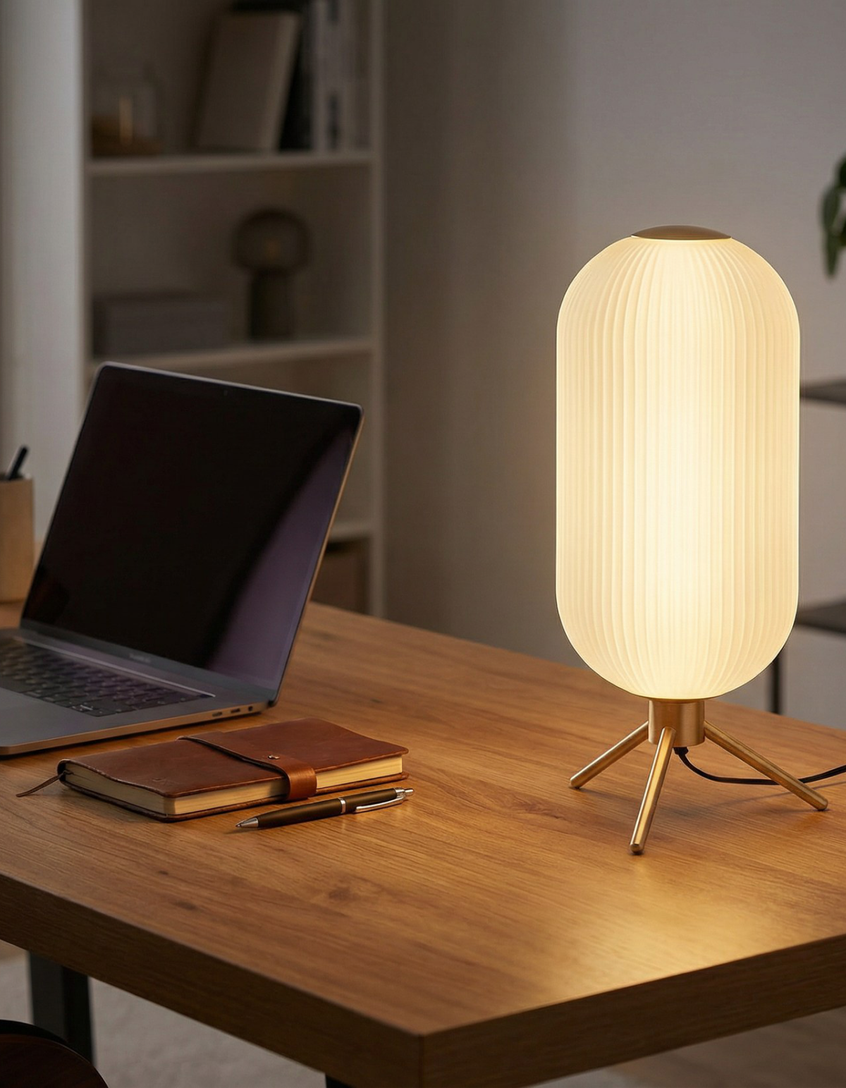 ELION Table Lamp – Anodized Brass Gold